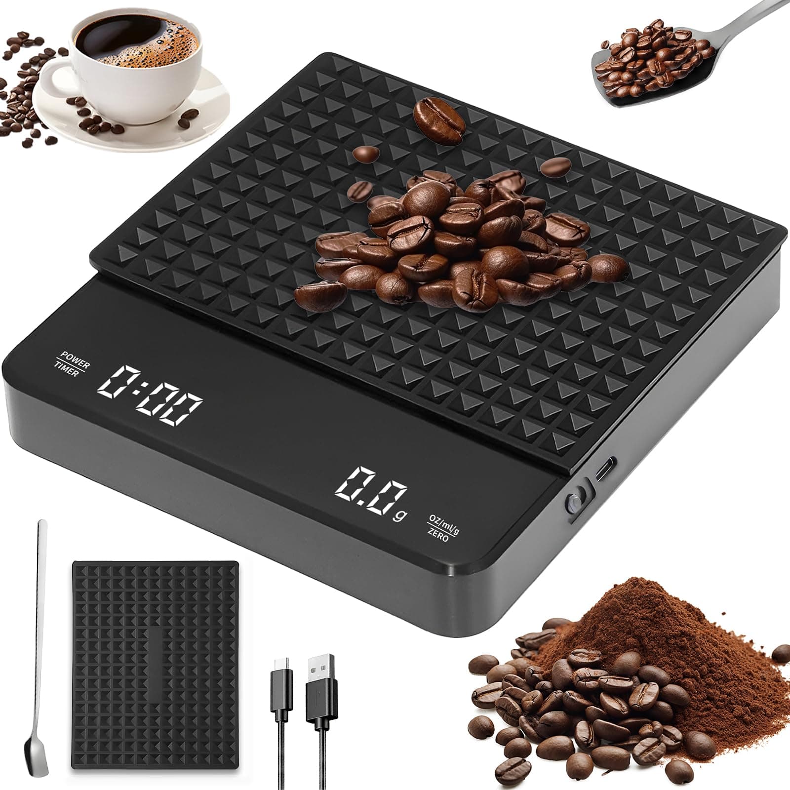 Kirogily Bascula Digital Cocina Gramera Cafe Recargable