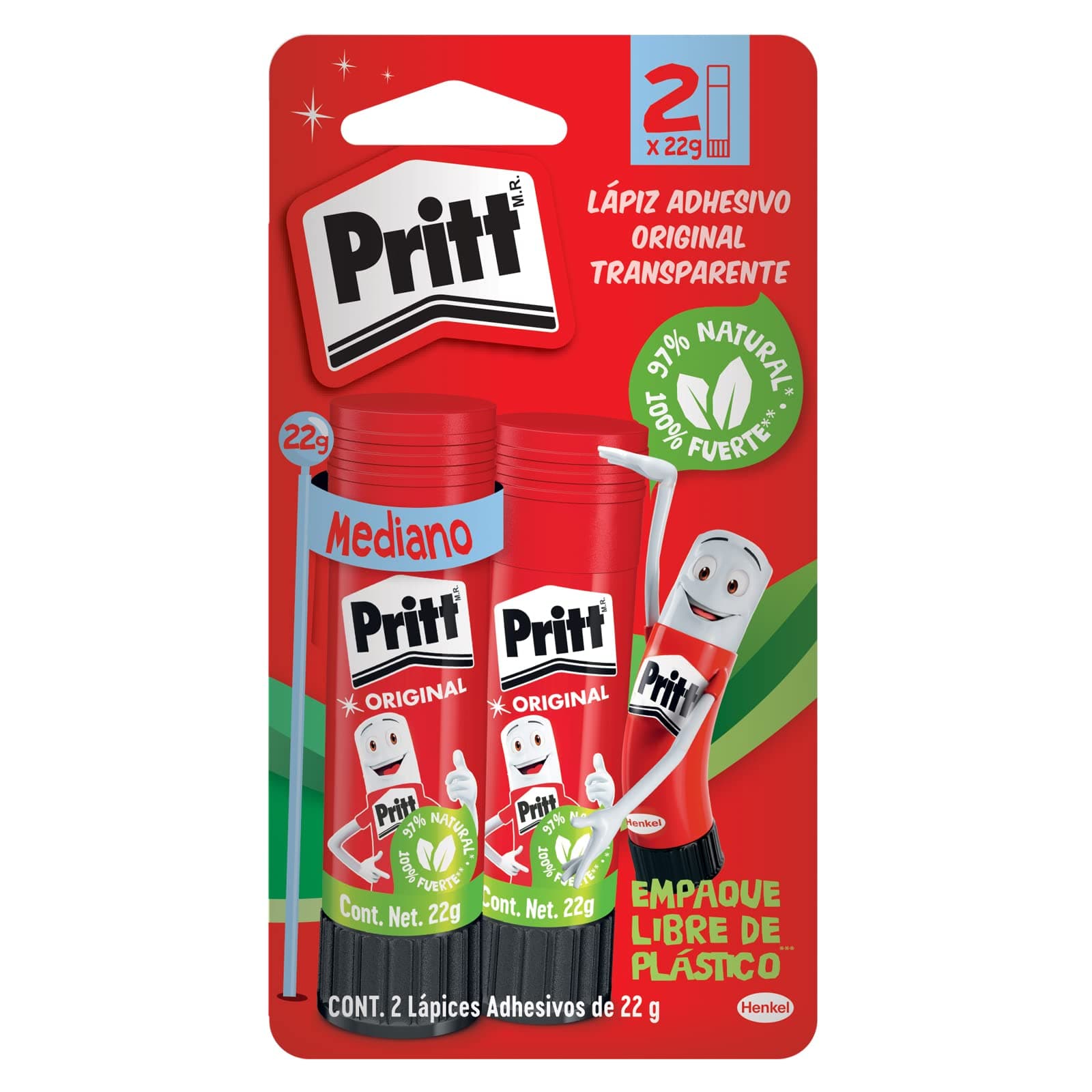 Pritt Lápiz adhesivo, es un pegamento seguro para niños, ideal para útiles escolares y