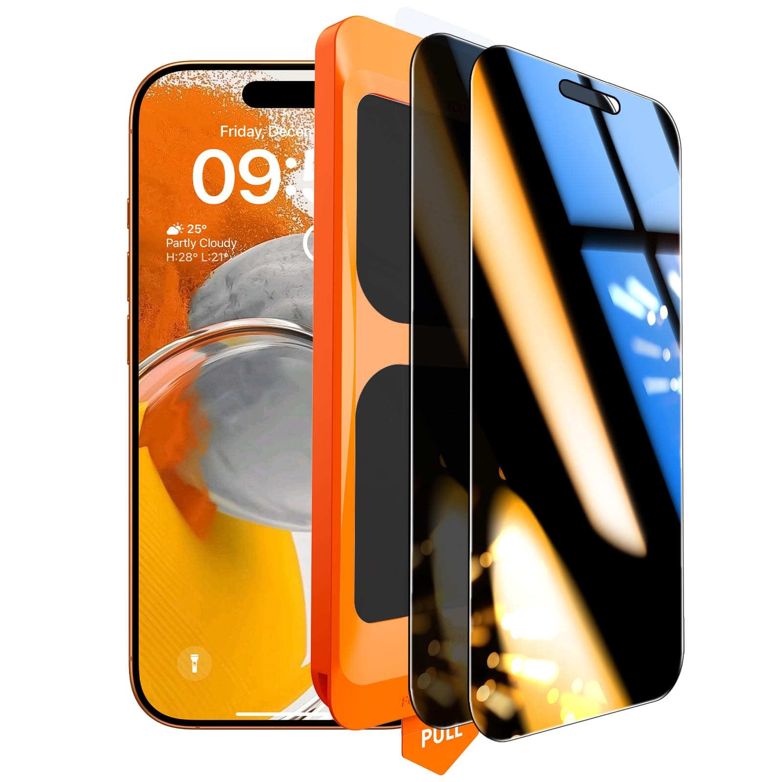 TOCOL Mica Privacidad Protector de Pantalla para iPhone 17 Pro Max, 2 Pazs