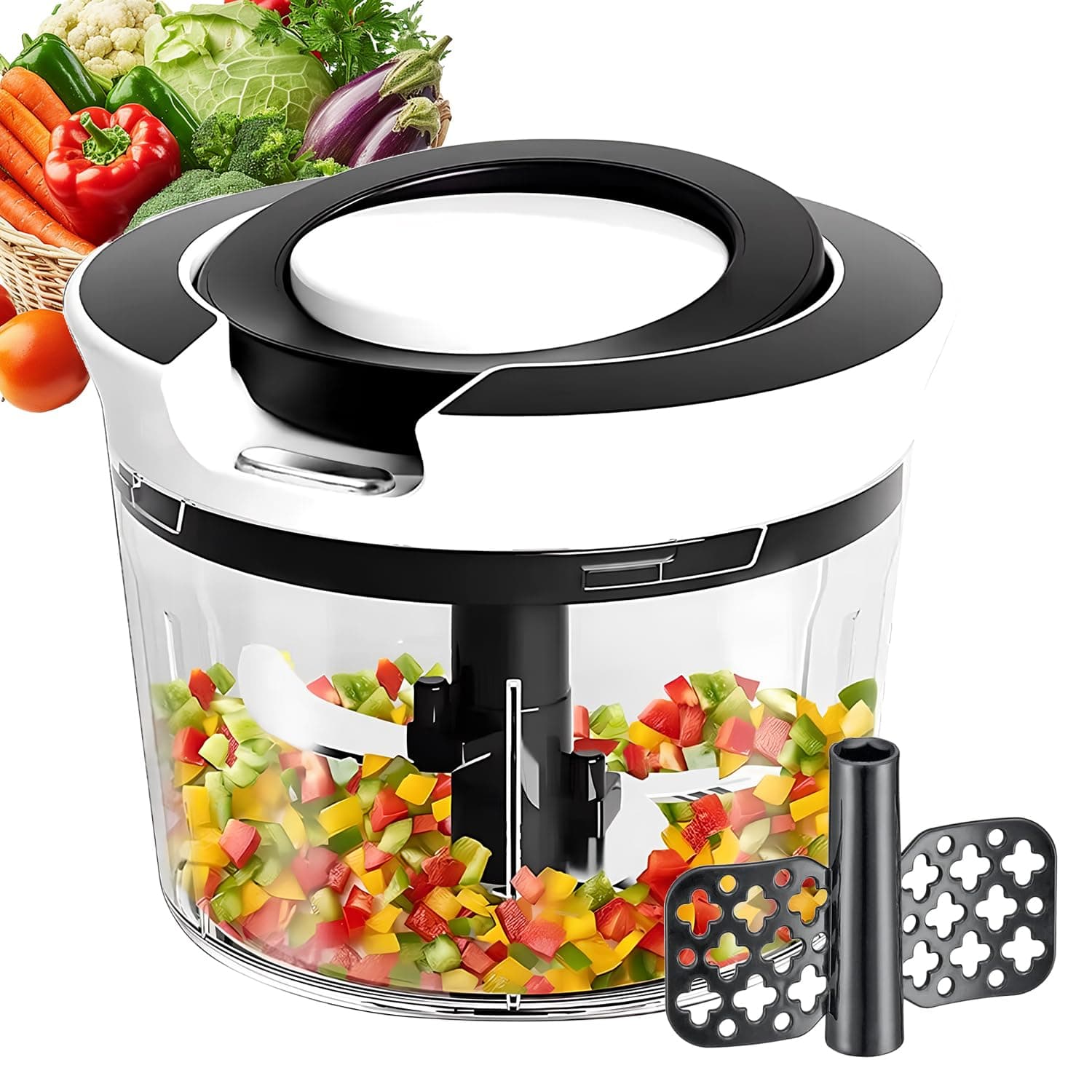 CHEFOLLA 2 En 1 Manual Cortador de Verduras