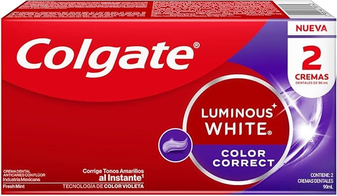 Colgate Pasta Dental Blanqueadora Colgate Luminous White Color Correct 2x90ml
