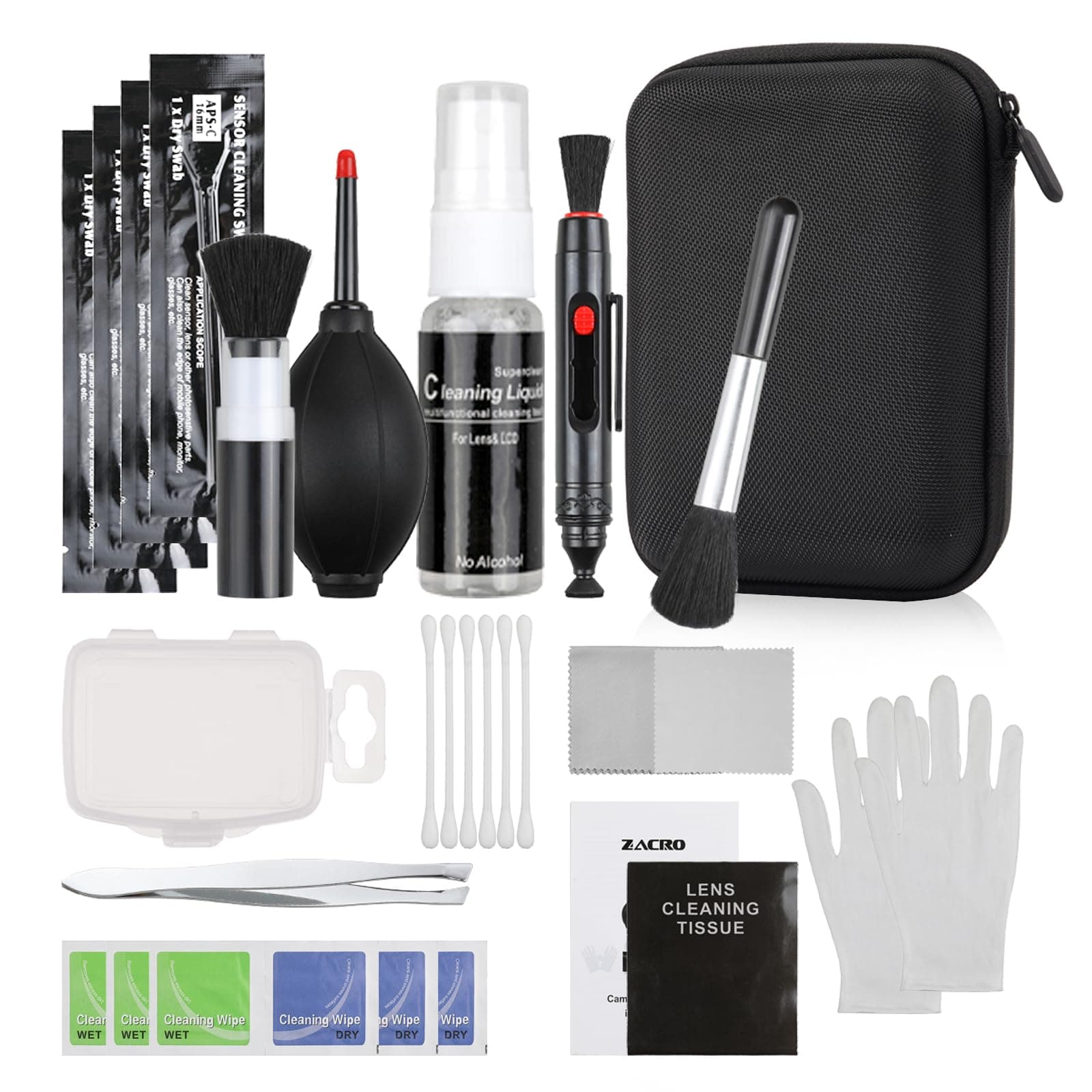 Zacro 47 en 1 Kits Limpieza Cámara Reflex Profesional para Cámaras Réflex y Lente Optica Cámaras