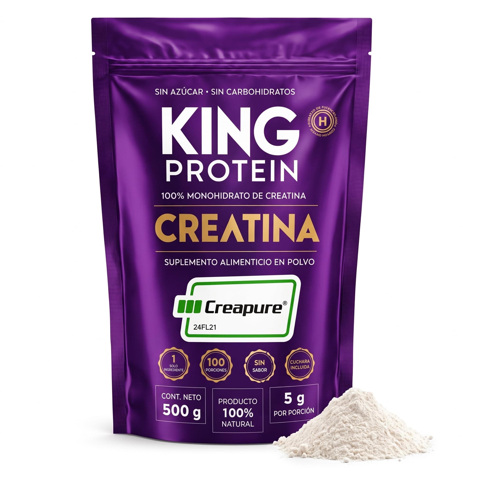 KING Protein Creatina Monohidratada Creapure® en Polvo