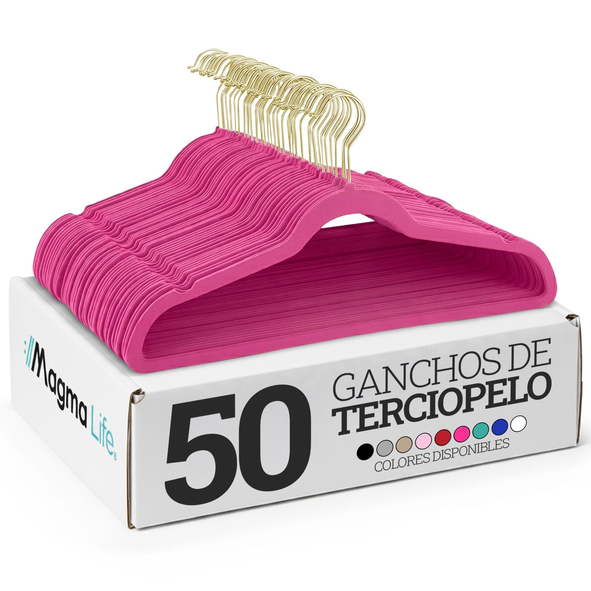 MAGMALIFE 50 Ganchos para Ropa de Terciopelo