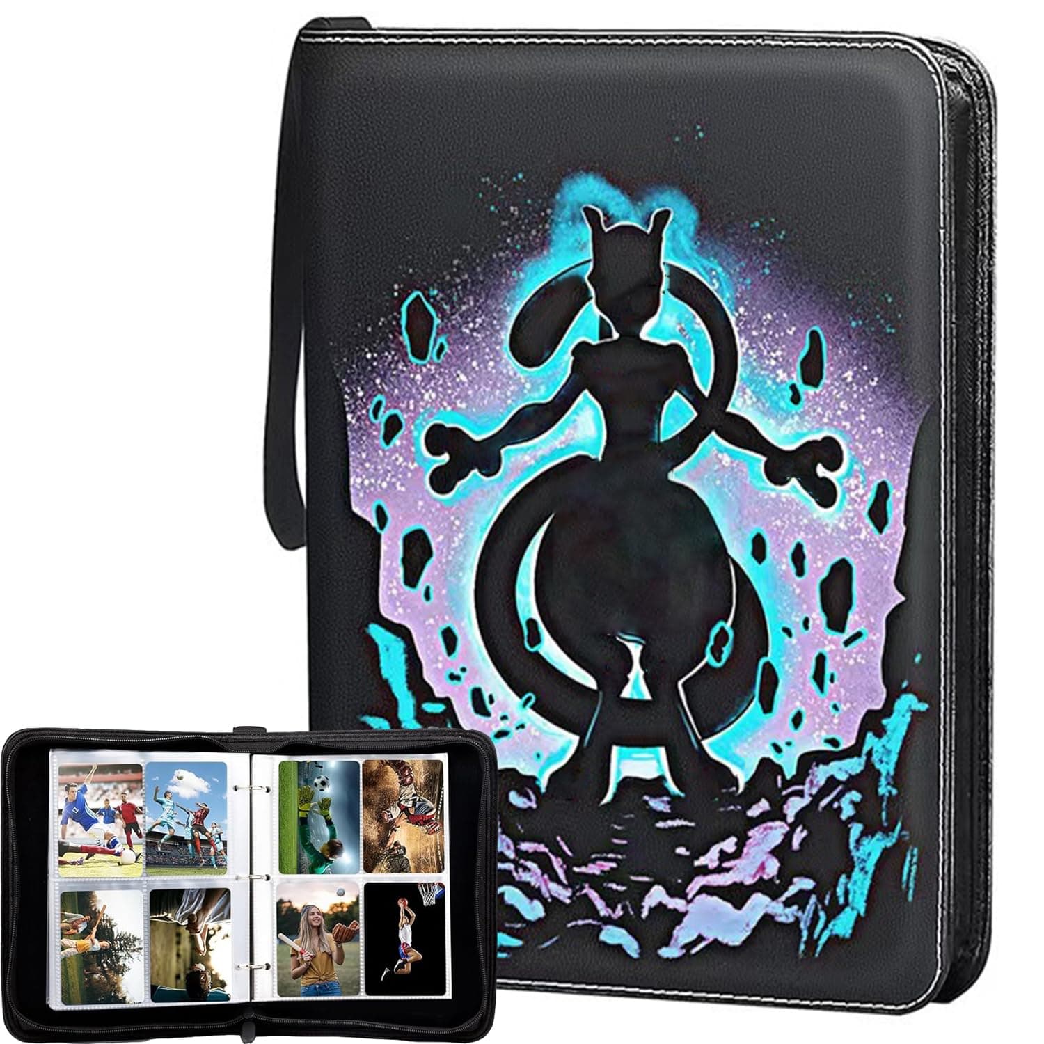 Álbum de Cartas de Capacidad 400 Tarjetas,Card Binder de Hojas Sueltas ,Adecuado para las tarjetas