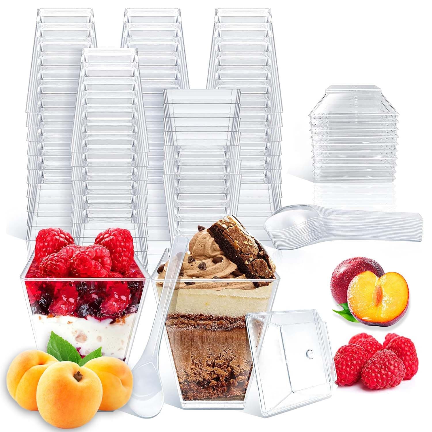 50 Tazas Tazas de Postre de 5 onzas