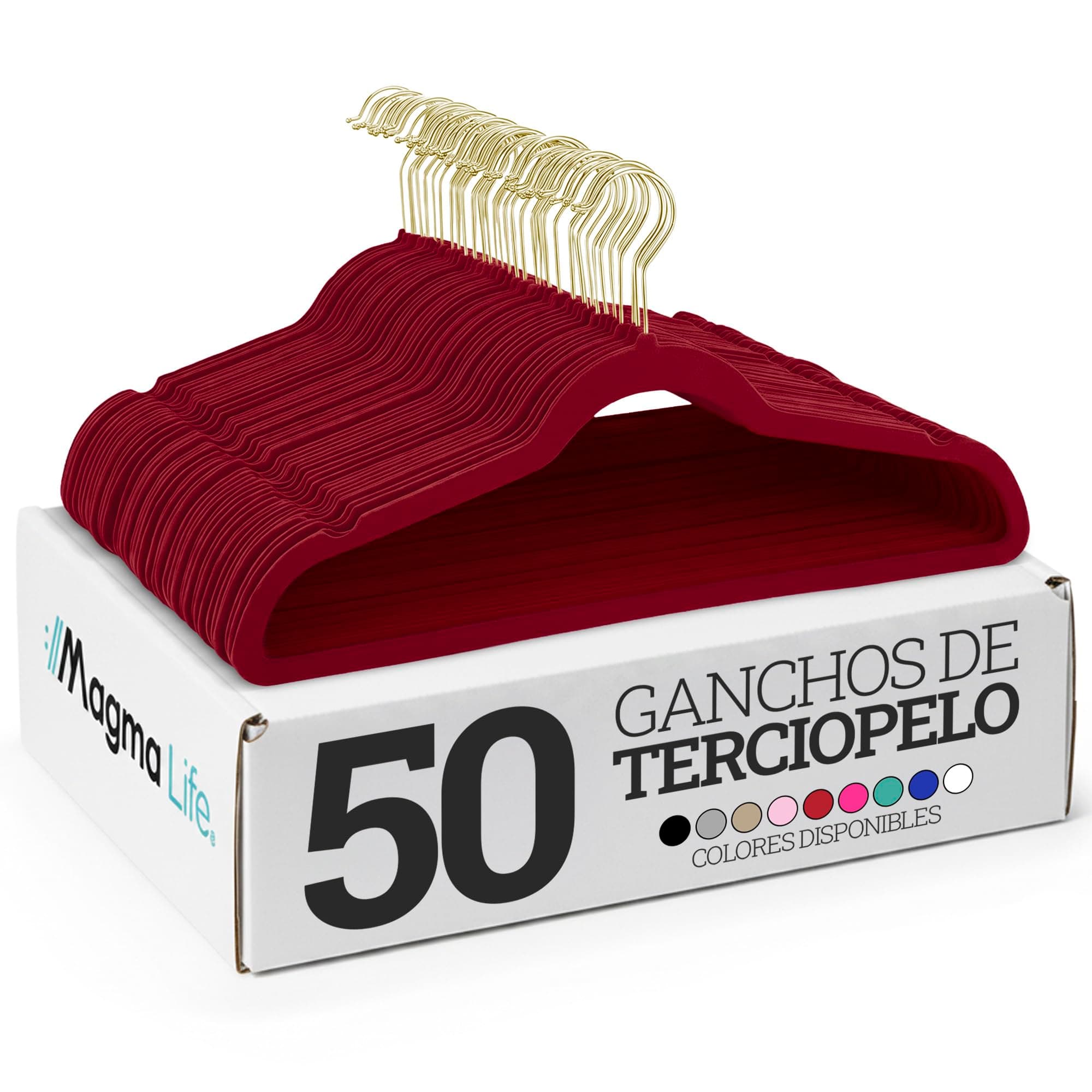 MAGMALIFE 50 Ganchos para Ropa de Terciopelo