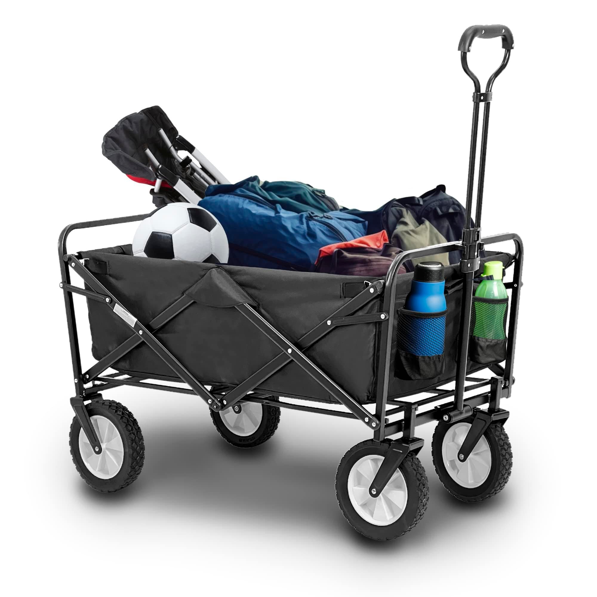 Hikeo Carrito Plegable para Exteriores Tipo Wagon Ruedas 360° Carga 150 kg