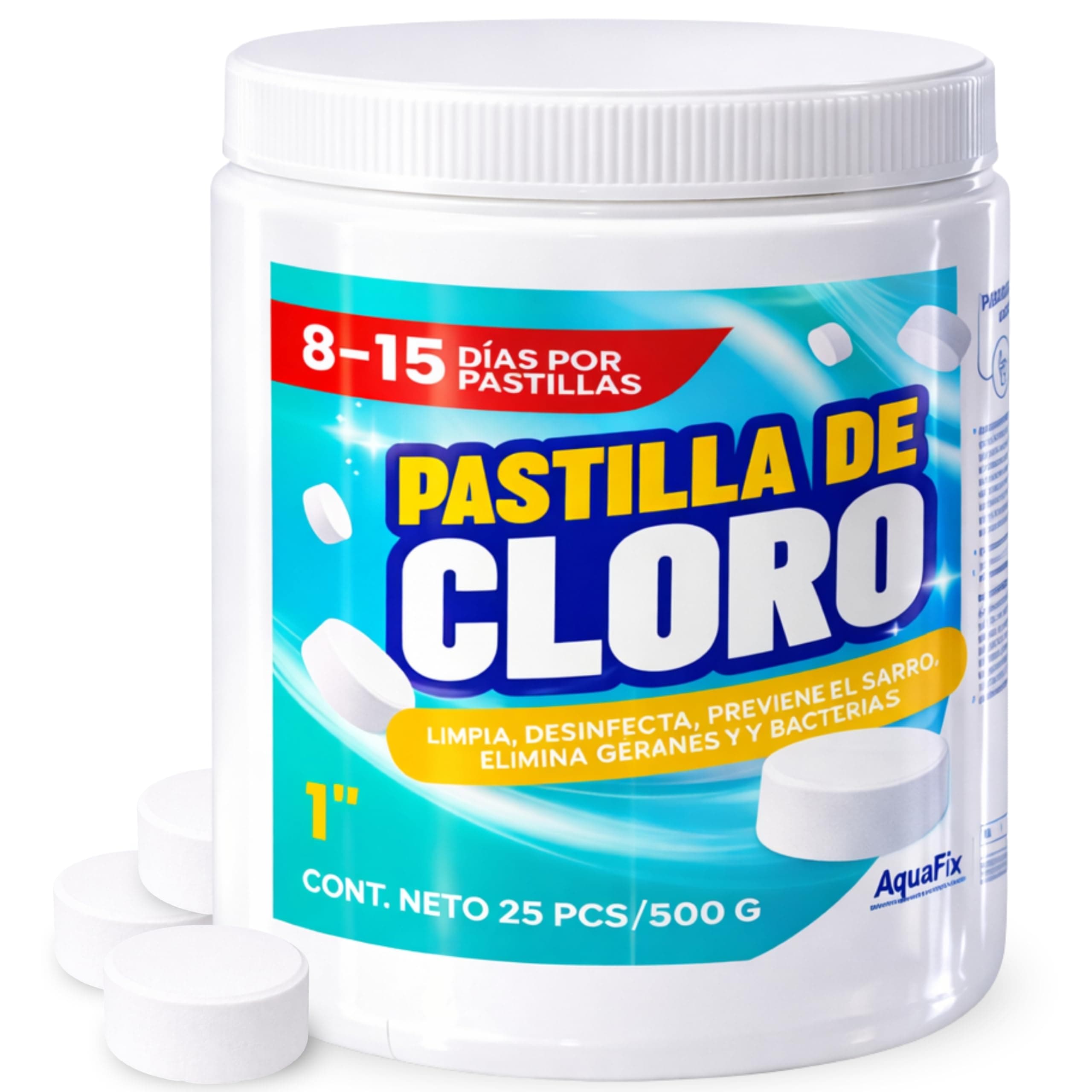 AQUAFIX Pastilla Tricloro 1'' para Albercas