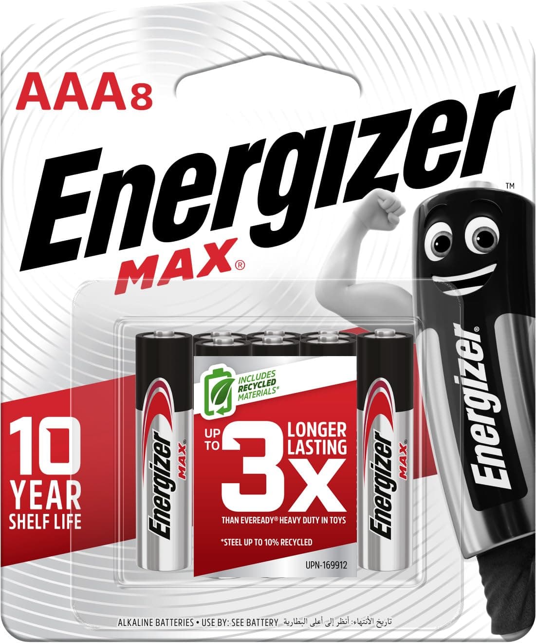 Energizer E92BP-8 Max AAA, 8 Pilas