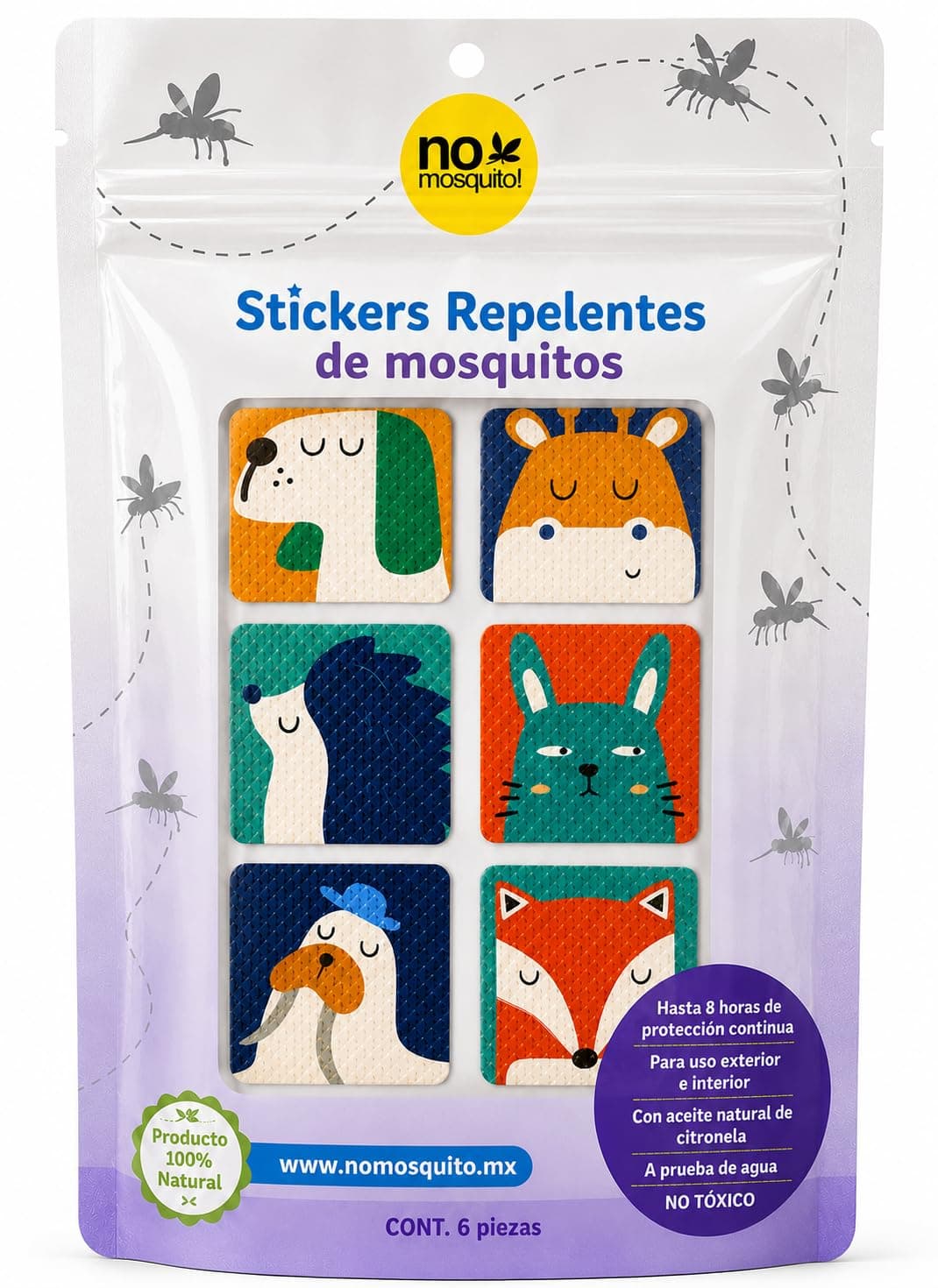 Pack 60 Parches Repelentes de Mosquitos