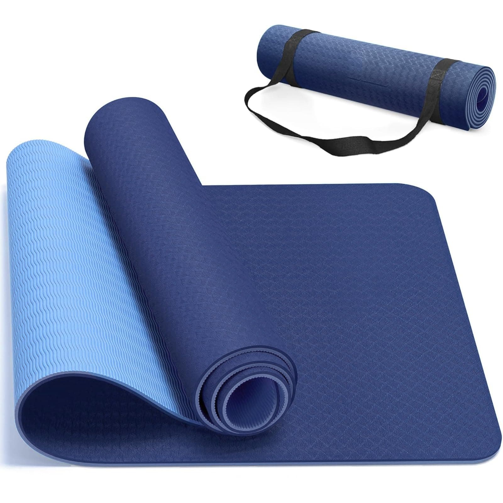 Tapete de Yoga de Material TPE Ecológico,Esterilla de Pilates 183x61x0.6CM
