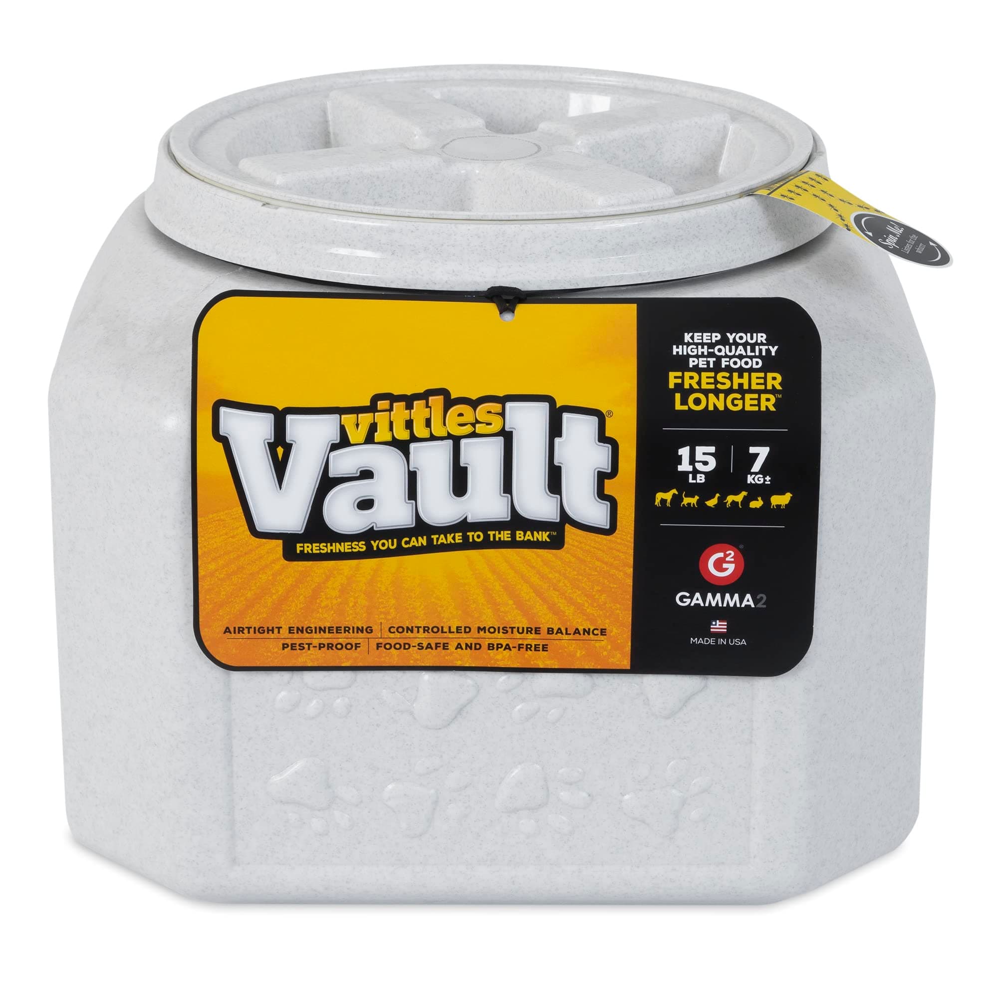 Gamma2 Vittles Vault Plus para almacenamiento de alimentos para mascotas