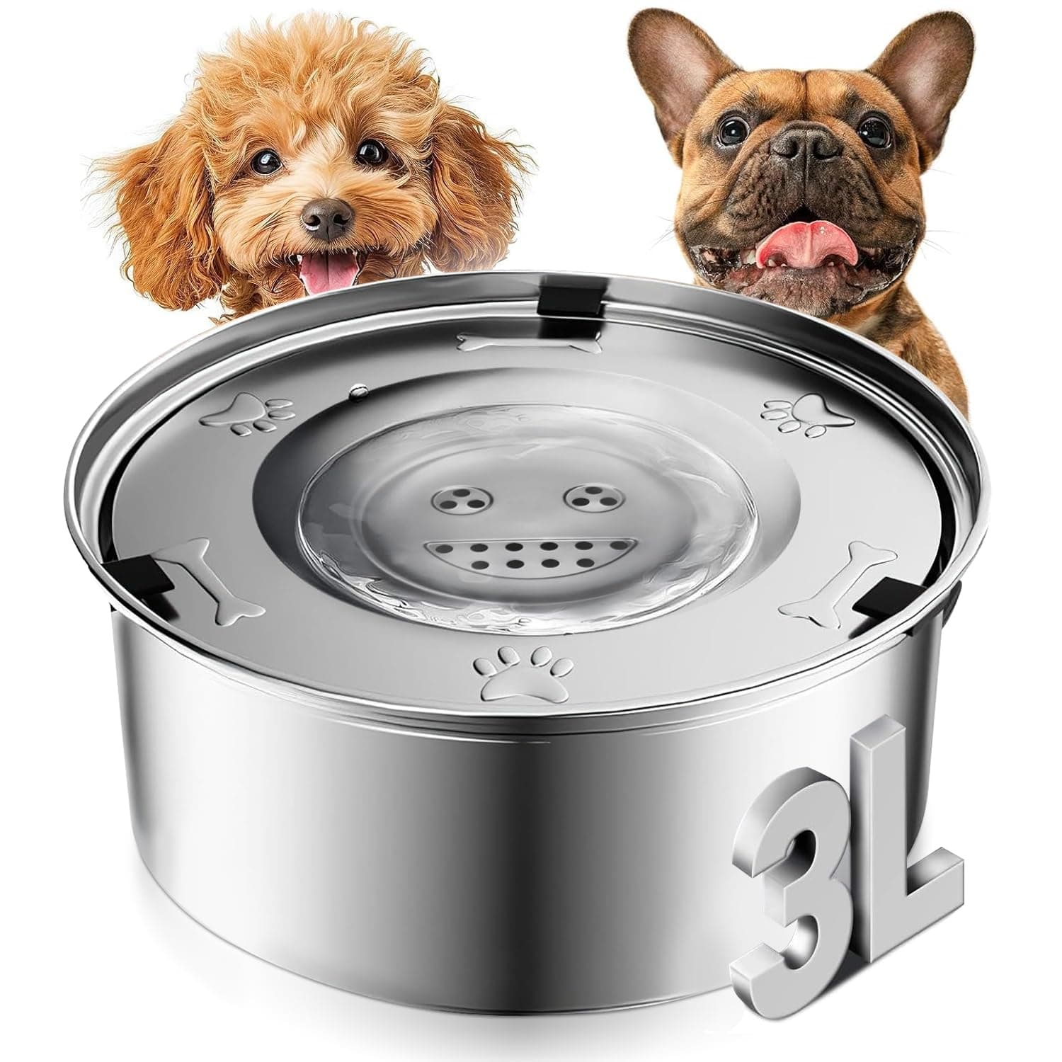 Plato para Perro Grande de Bebida Lenta 3L