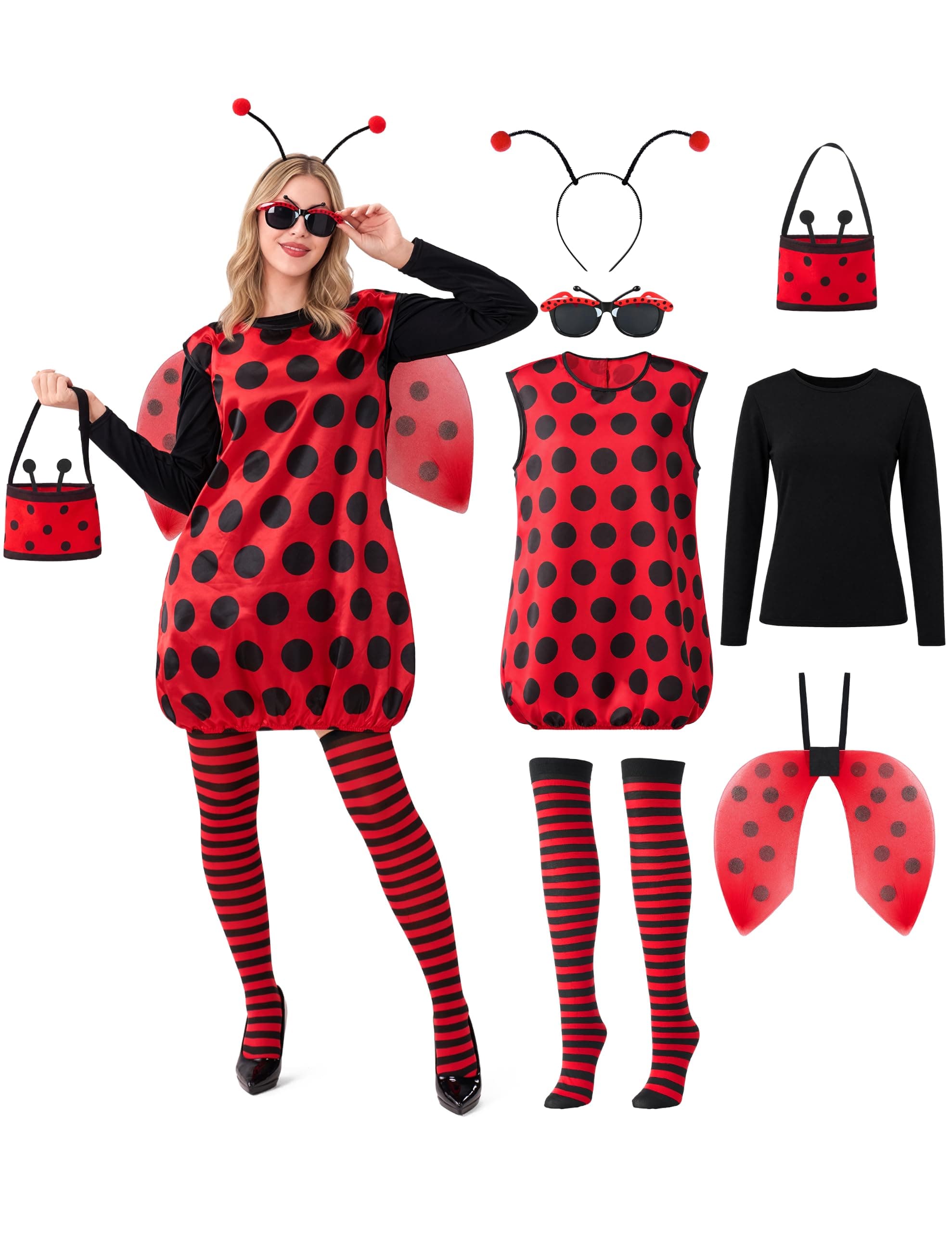 Spooktacular Creations - Disfraz de mariquita para mujer