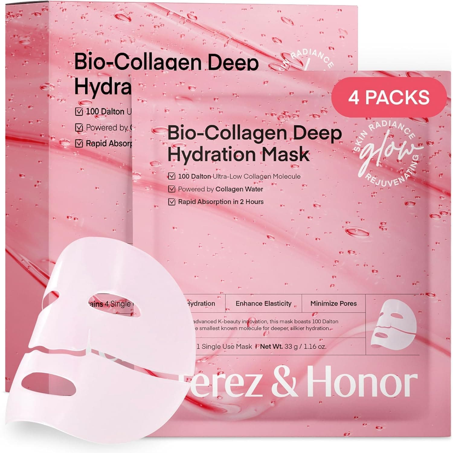 Mascarilla facial coreana de colágeno