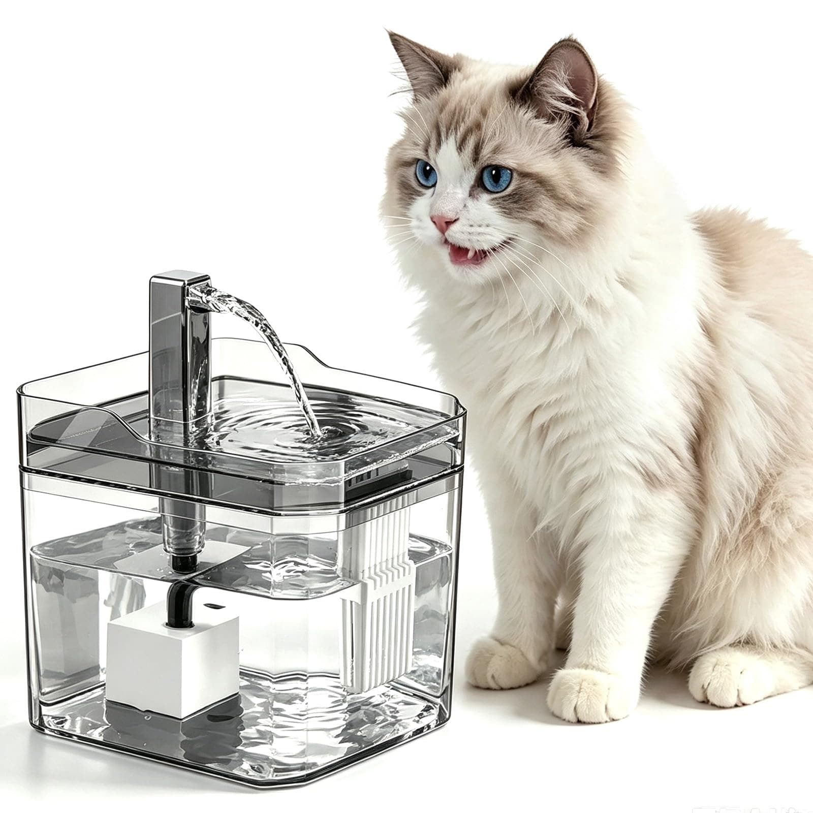 Rantuia Fuente de Agua para Gatos 1.5 L