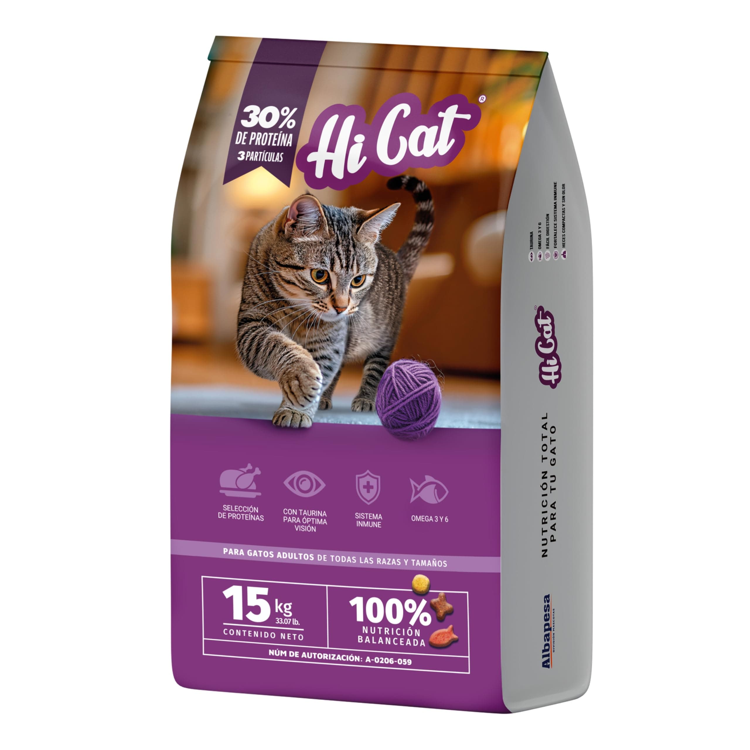 HI CAT Alimento para Gatos de Todas Las Edades 15kg