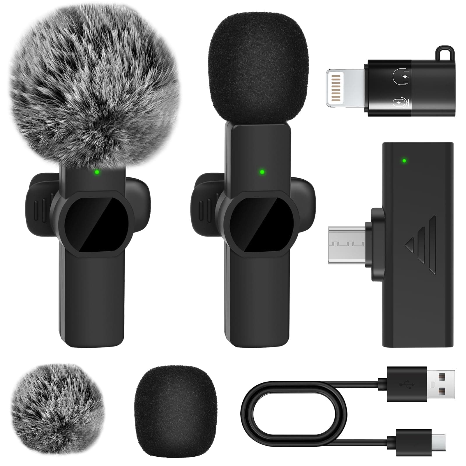Lostrain Micrófono Lavalier Inalámbrico para iPhone
