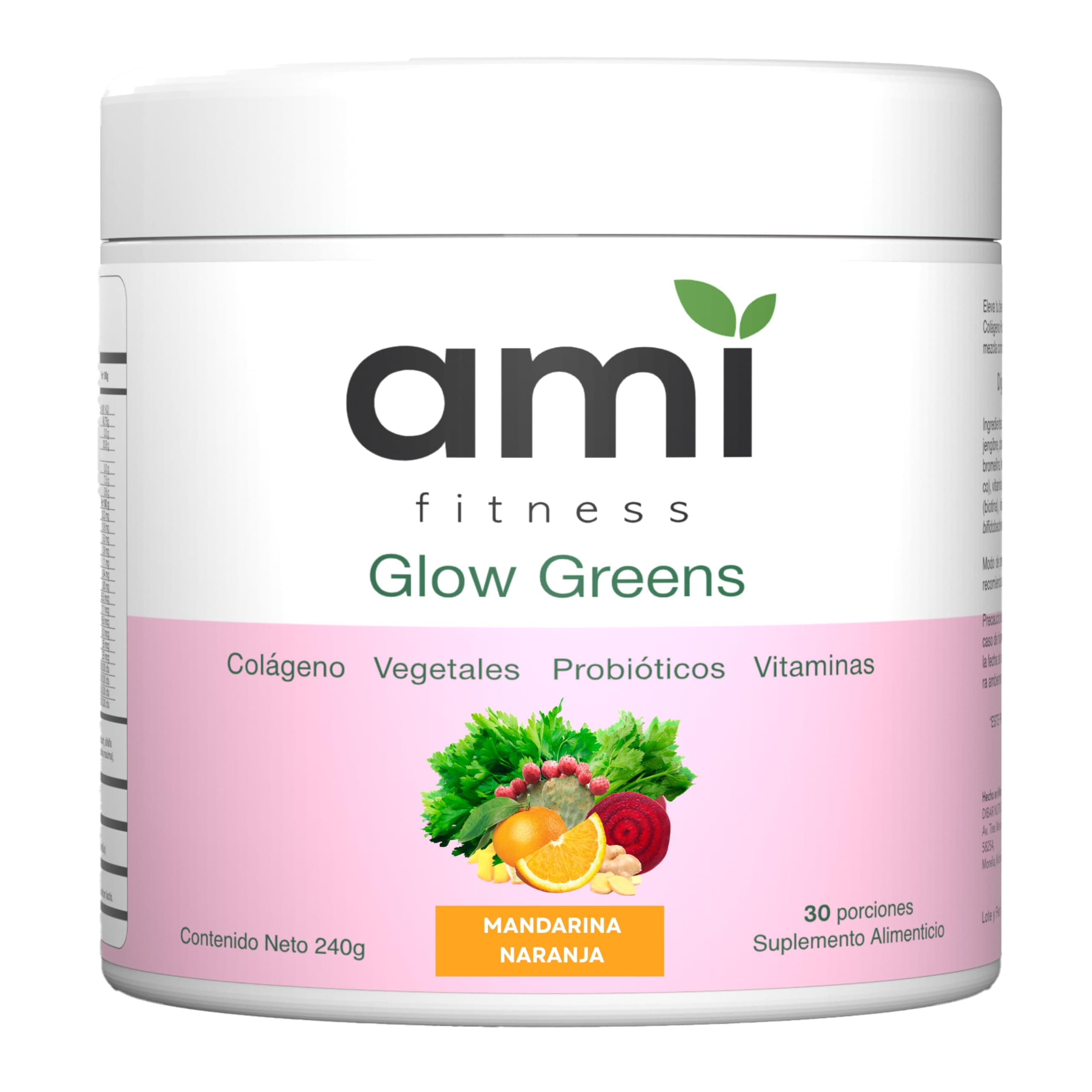 Ami Glow Greens - Jugo Verde Premium en Polvo