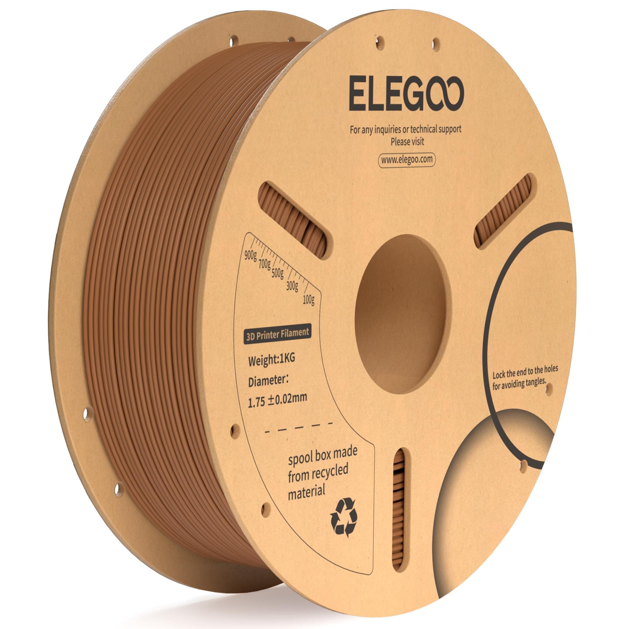ELEGOO Filamento PLA+ 1.75 1KG Marrón