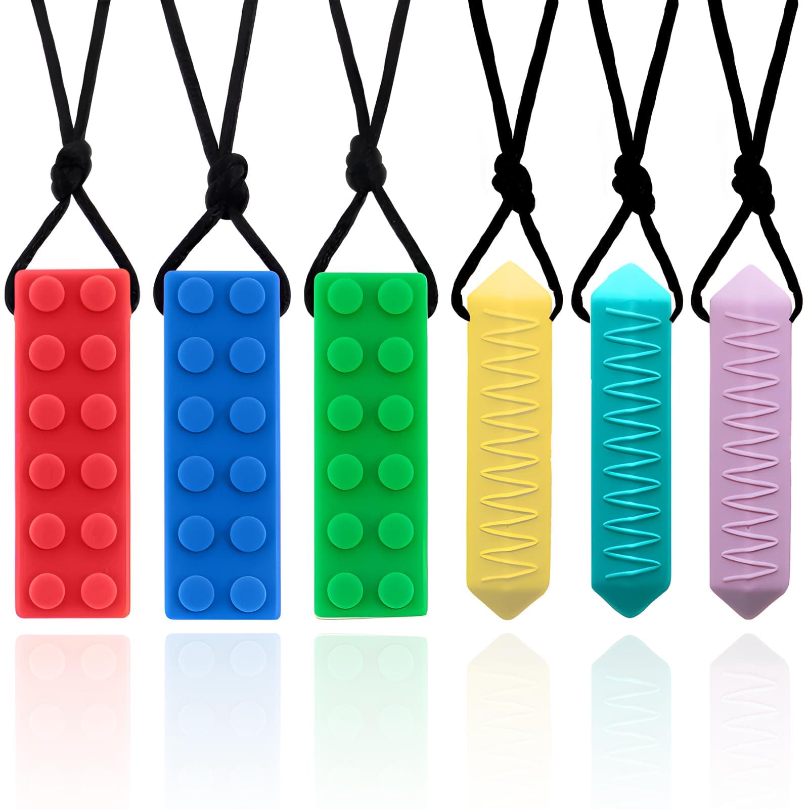 Collar Mordedor Sensorial 6 Piezas para Niños y Bebés