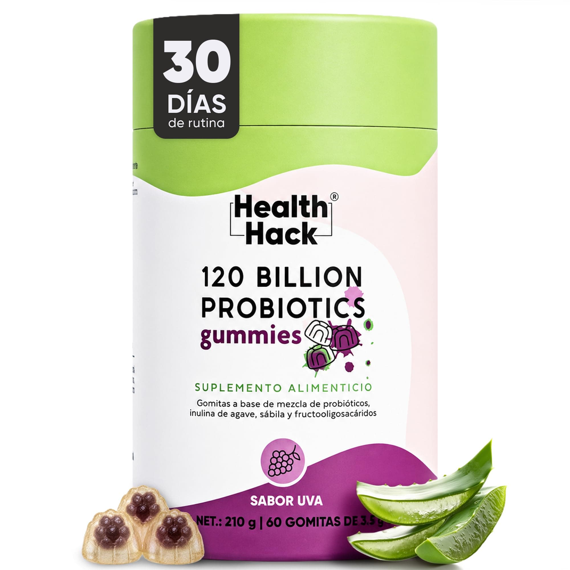 Probióticos 120 Billones UFC 14 Cepas 60 Gomitas Sin Azúcar Health Hack