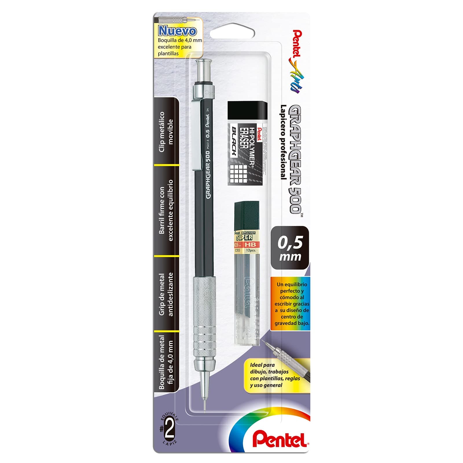 Pentel de México PG515BP Graphgear Portaminas Prof.para Dibujo 0.5 mm