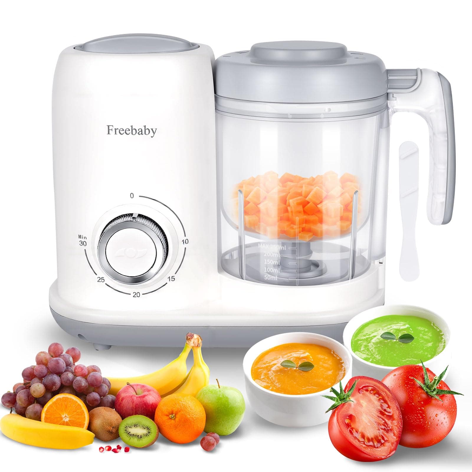 Freebaby 4 en 1 máquina de alimentos para bebés y vaporizador, procesador de alimentos para bebés