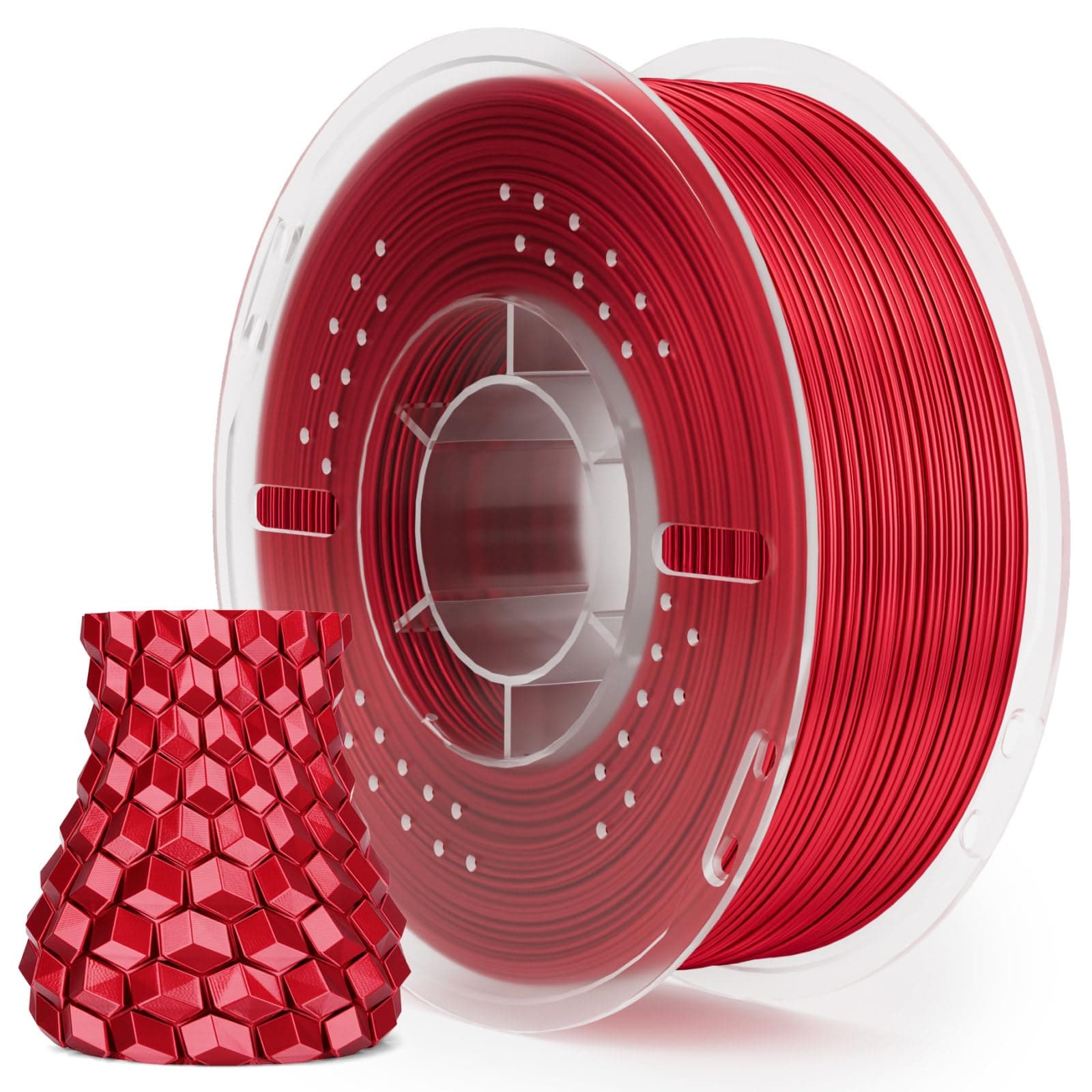 ELEGOO Filamento PLA Silk 1.75 1KG Rojo Puro de Seda