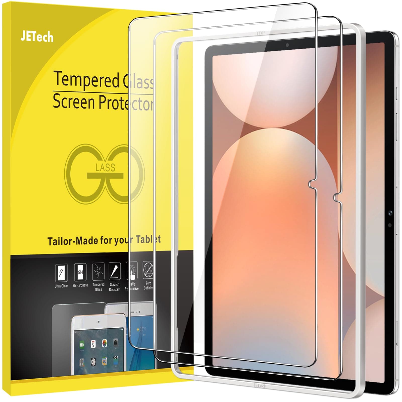 JETech Protector Pantalla para Galaxy Tab S10+/S9 FE+/S9+ 12.4", 2 Unidades