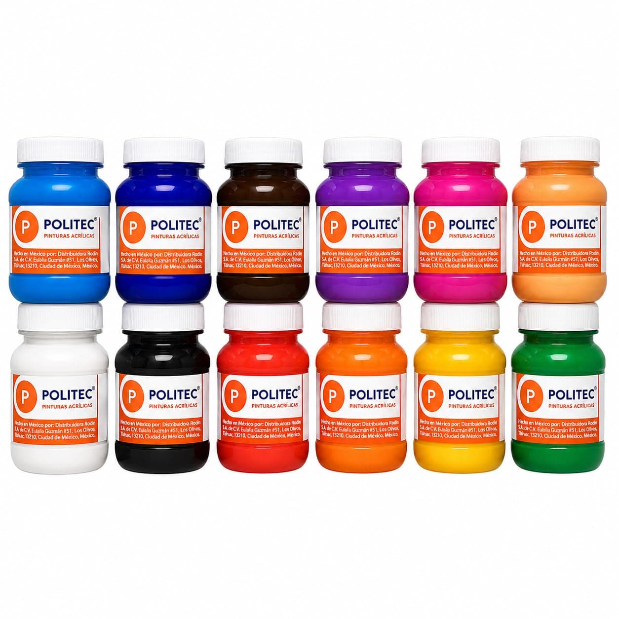 Politec Set Pinturas Acrílicas 12 Piezas 100ml