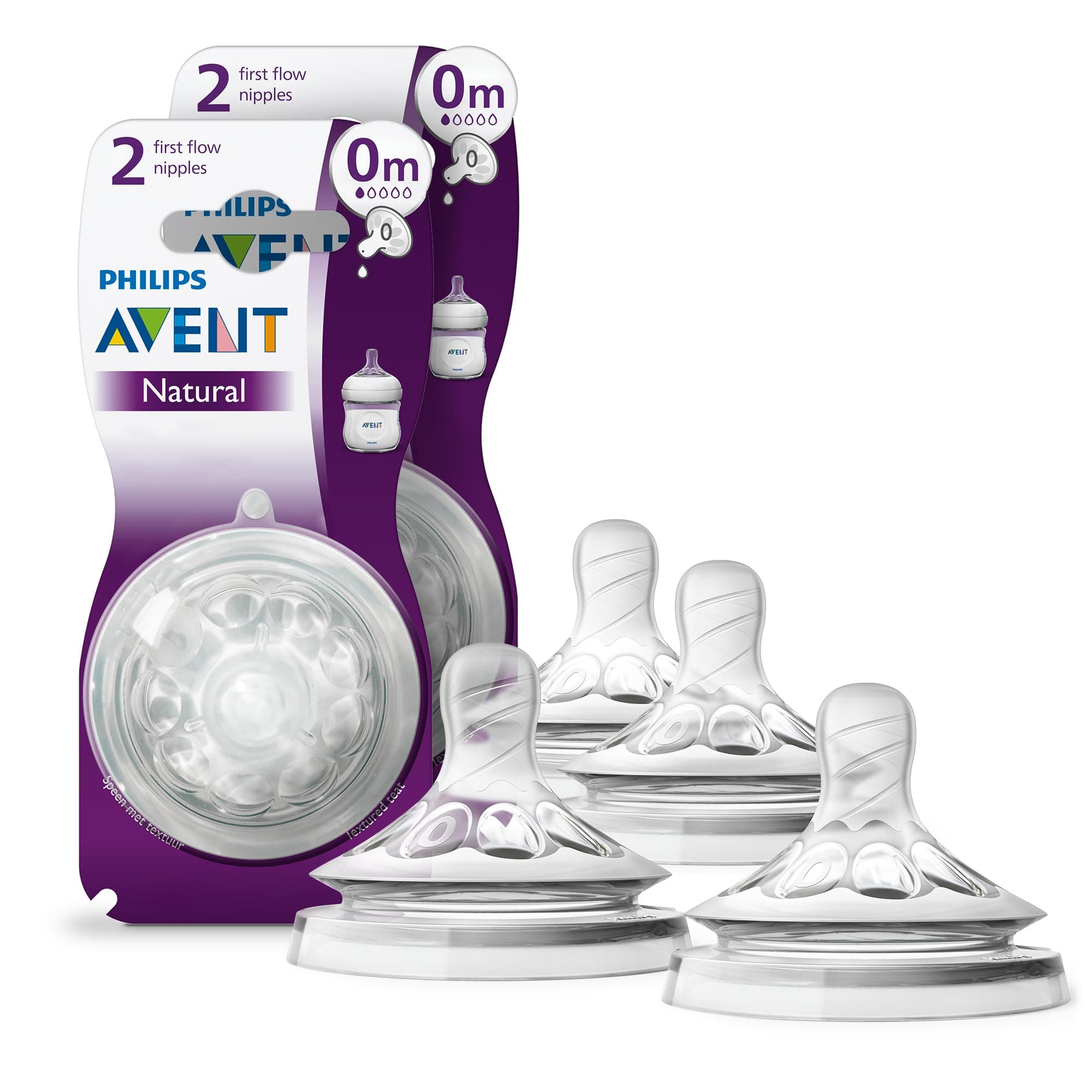 Philips Avent - Boquilla de textura natural para biberón de bebé