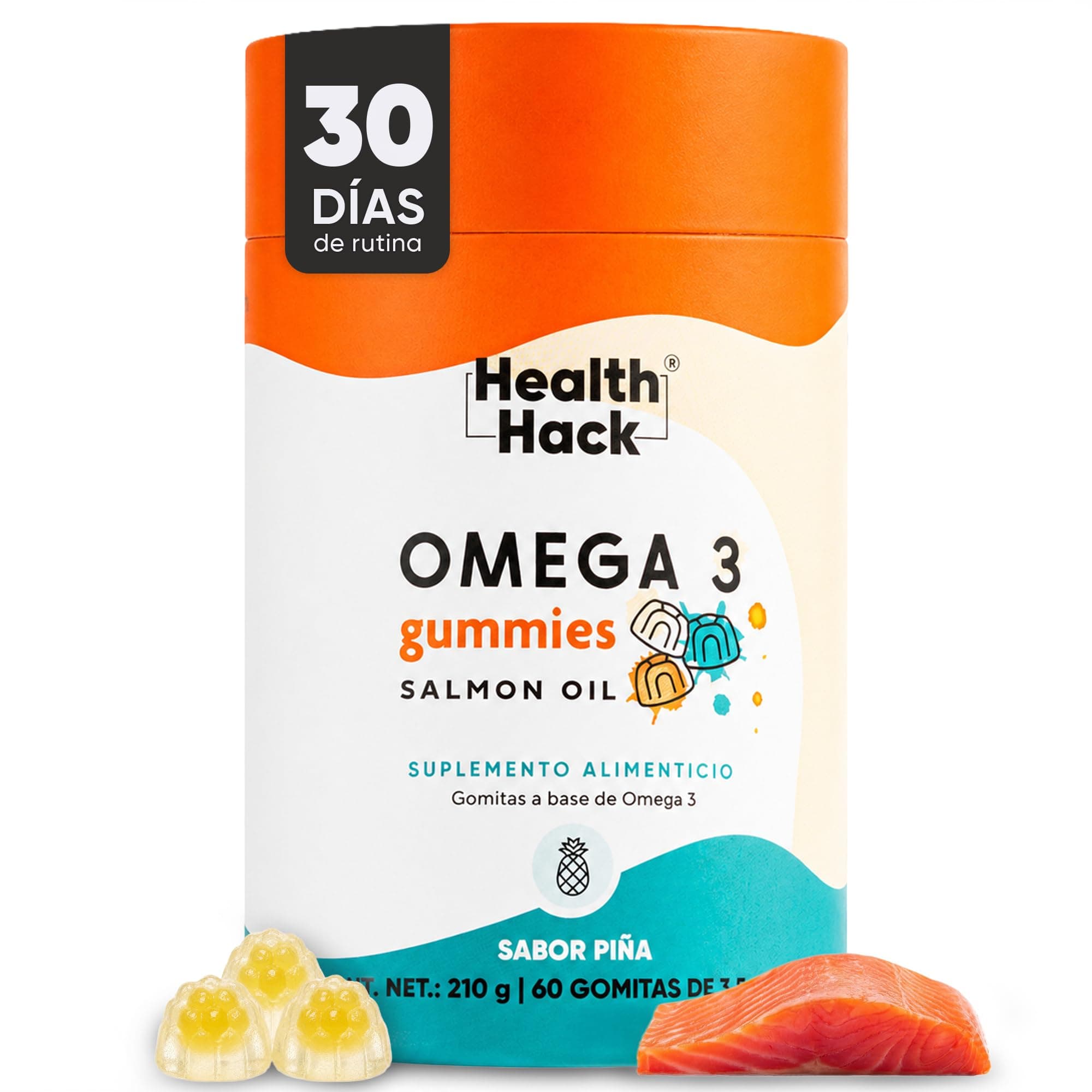 Omega 3 Aceite Puro Salmón 60 Gomitas Sin Azúcar