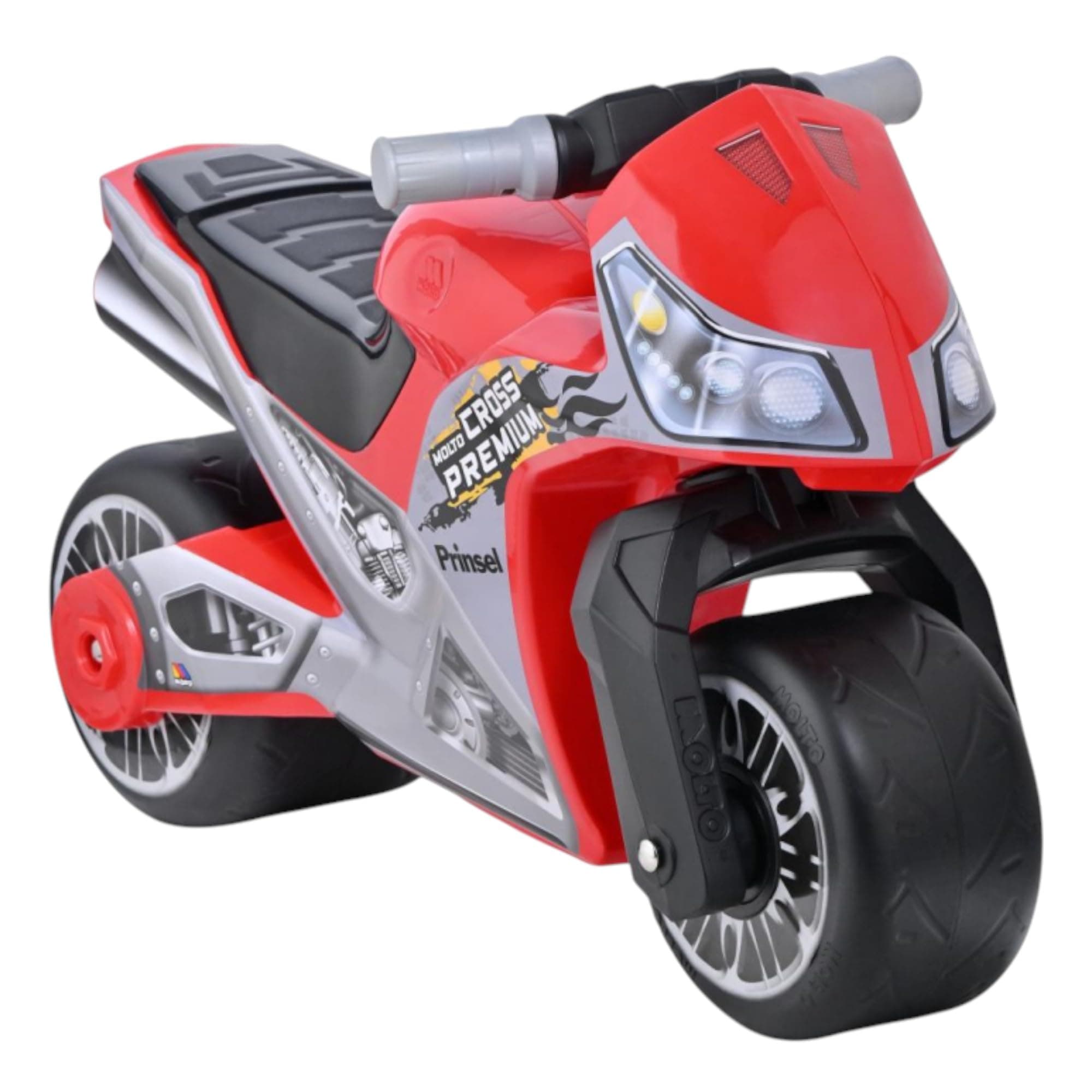 PRINSEL | Moto Correpasillos | Montable para Niños | Motocross Premium | Rojo | De 2 a 4 Años