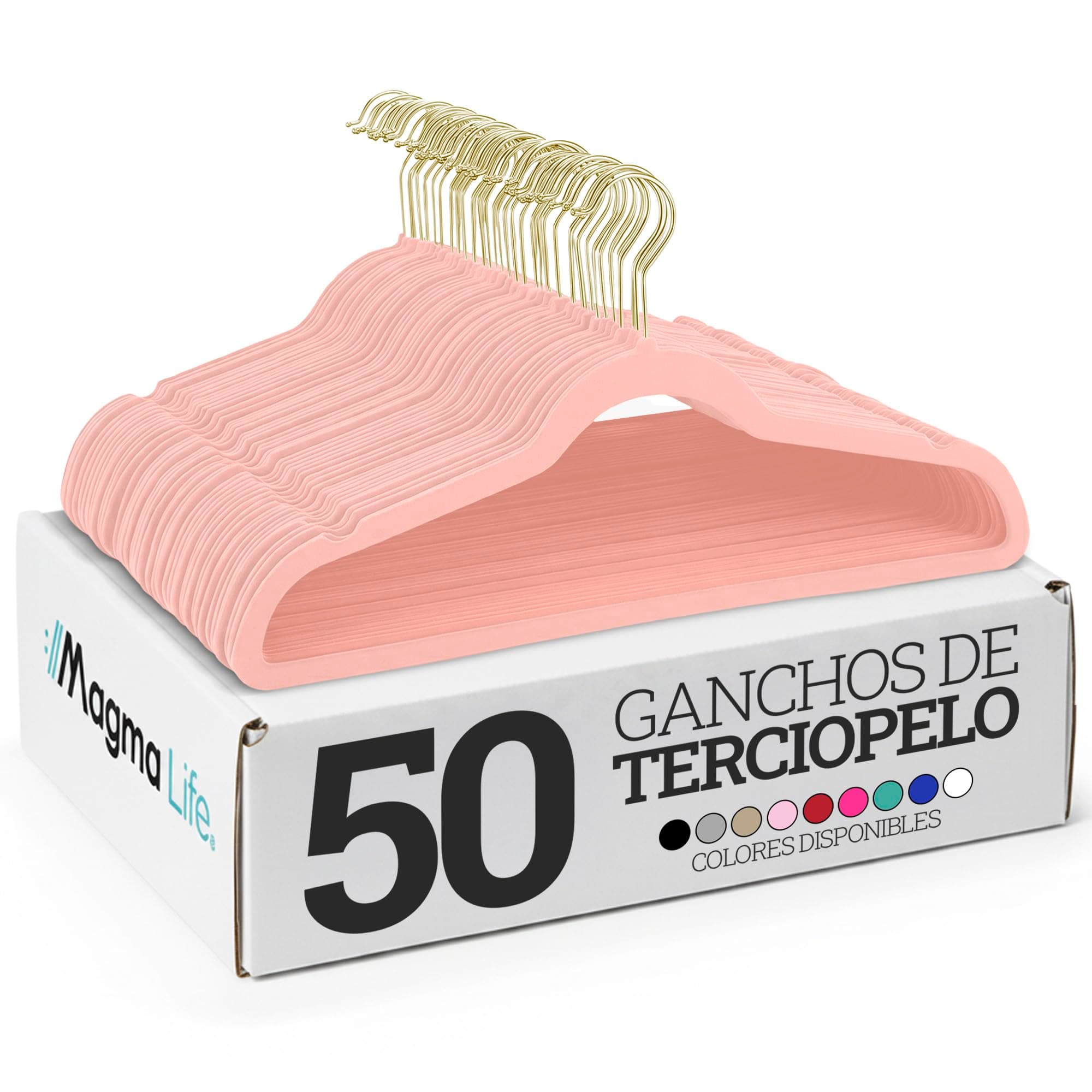 MAGMALIFE 50 Ganchos para Ropa de Terciopelo
