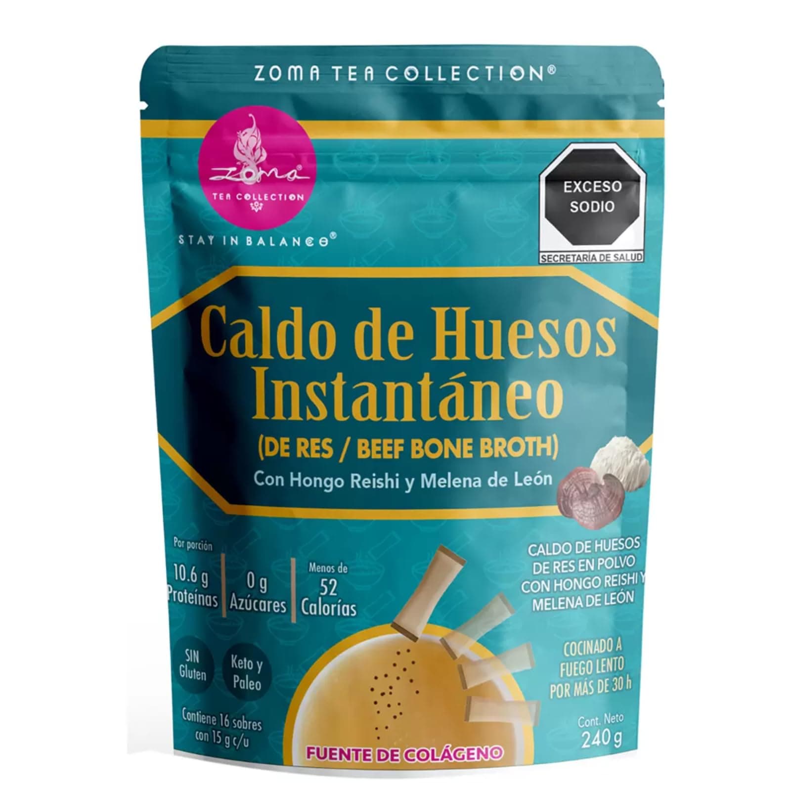 Zoma Tea Collection Caldo de Huesos de Res Instantáneo