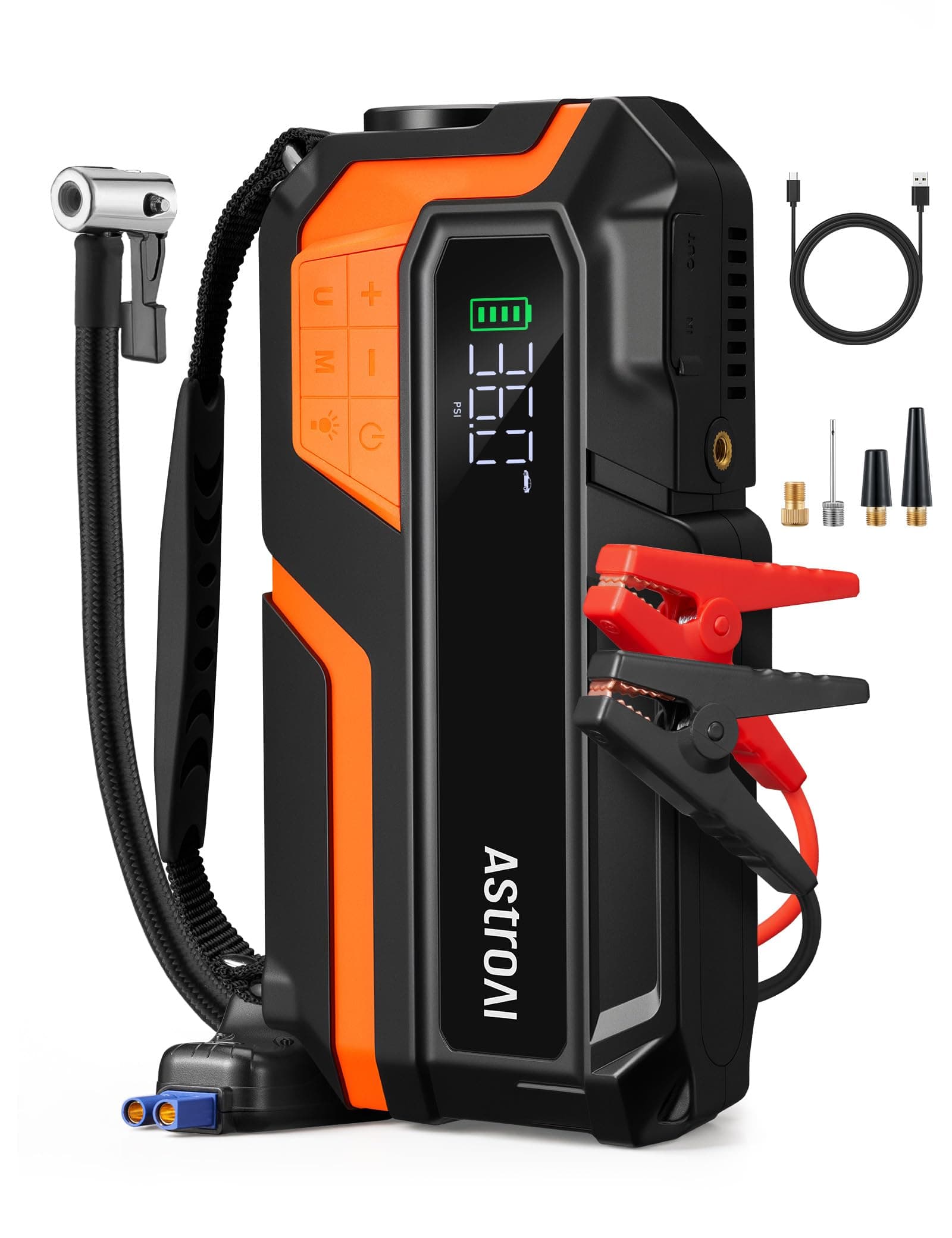 AstroAI Arrancador de Batería de Auto 8000A Compresor de Aire Portátil M16