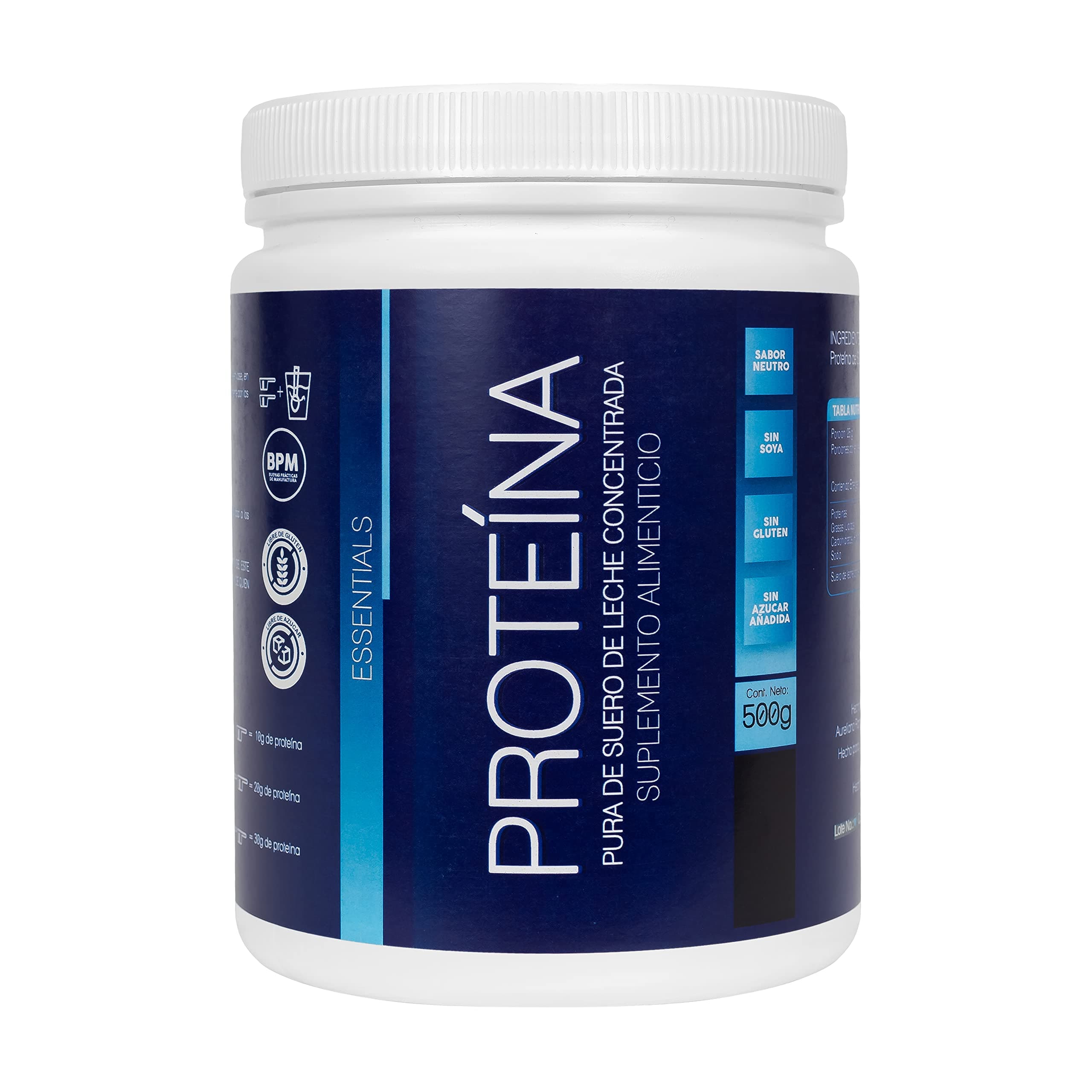 NLS Essentials® | PROTEÍNA DE SUERO DE LECHE PURA | Whey | Sin sabor | Sin azúcar | Sin aditivos