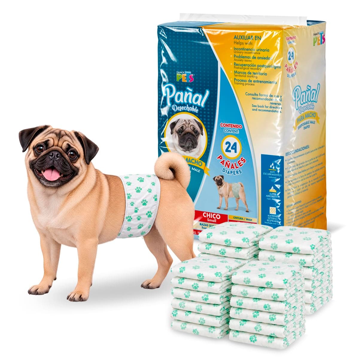 Fancy Pets Pañal para Perro Macho Chico