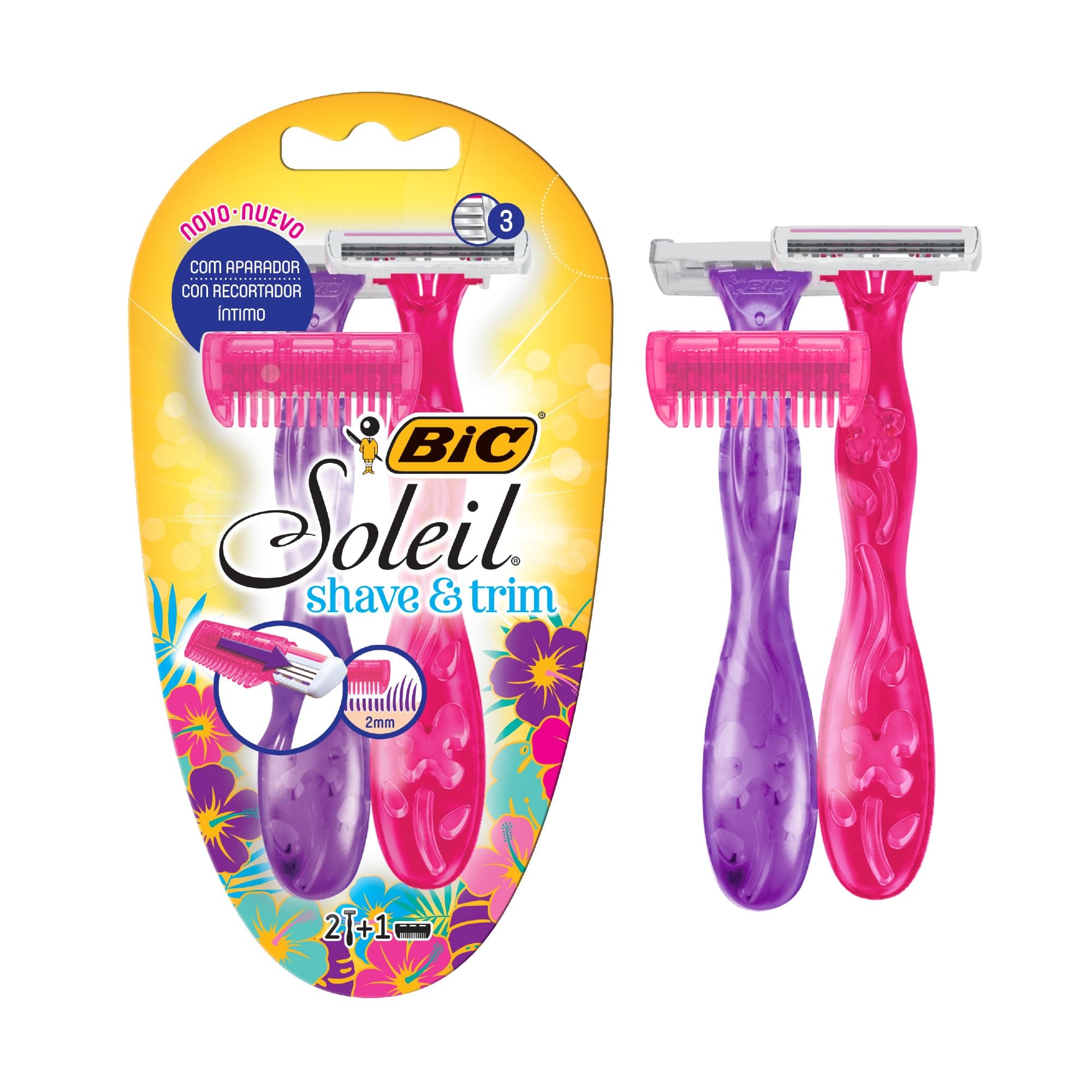 BIC, Soleil Shave & Trim, Rastrillo para Mujer