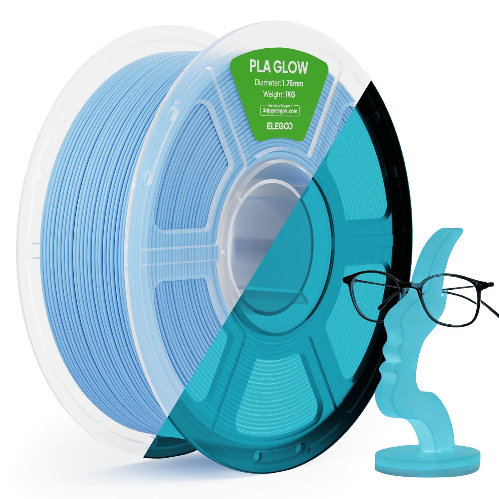 ELEGOO Filamento PLA 1.75mm Azul Fluorescente 1KG