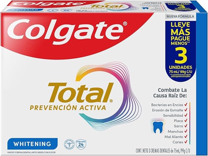 Colgate Total Whitening, Pasta dental Anticaries