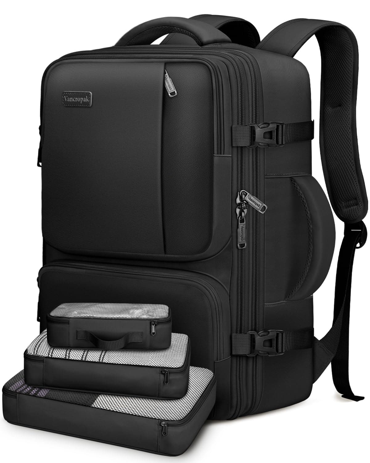 Vancropak Mochila de Viaje 10 kg Avión 40 L Expandible para Hombre y Mujer