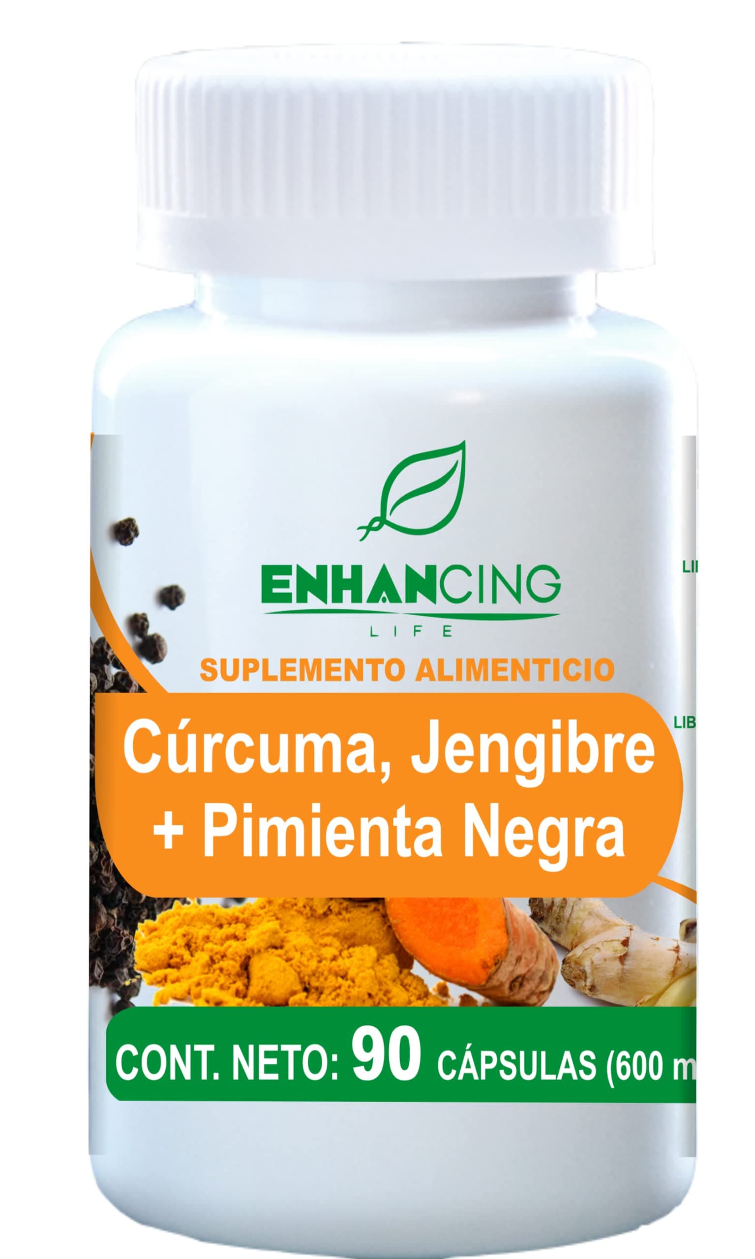 CÚRCUMA, JENGIBRE Y PIMIENTA NEGRA PARA MÁXIMA ABSORCIÓN