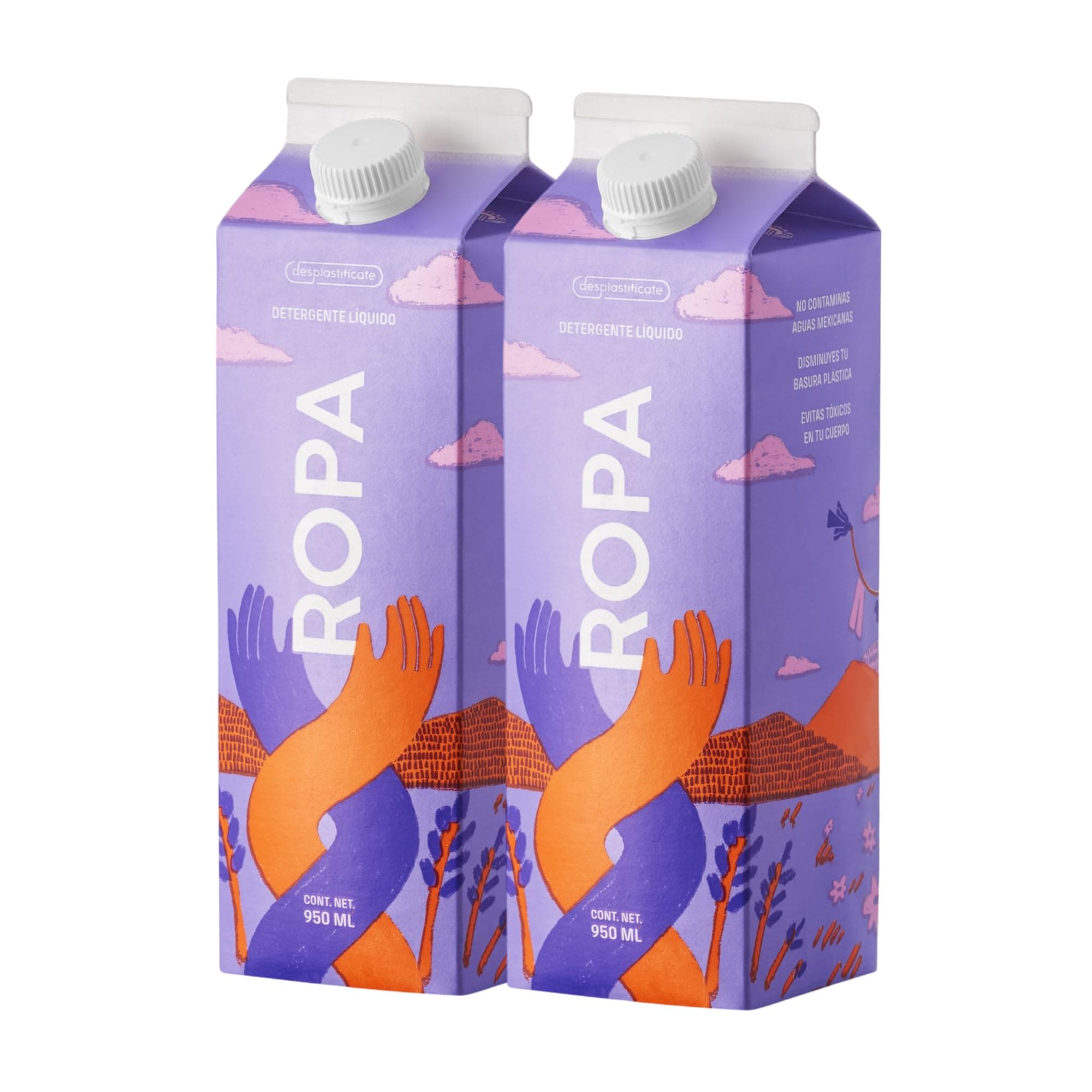 Desplastifícate | 2 Pack Detergente de Ropa 950ml Premium