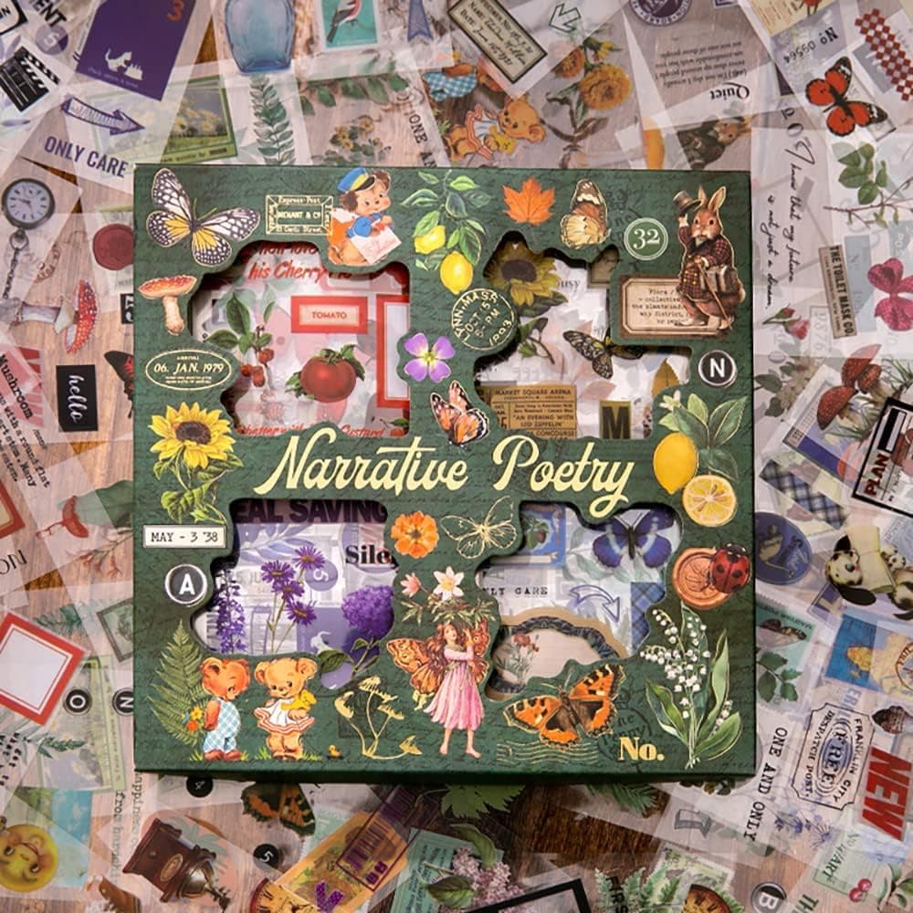 HAKUKU 400+ Pegatinas de Naturaleza Estética Vintage
