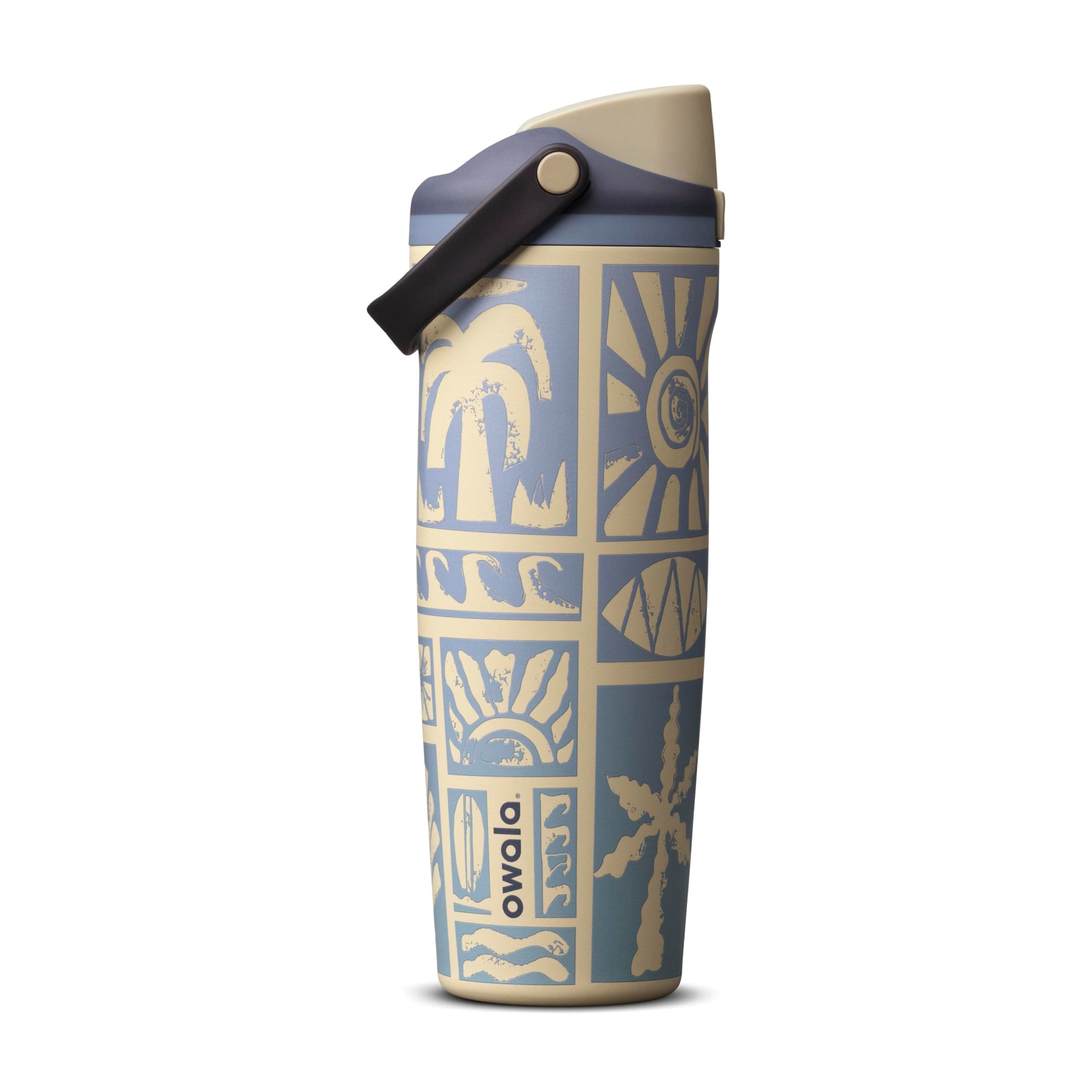 Owala FreeSip Sway - Botella de agua de acero inoxidable (30 oz)