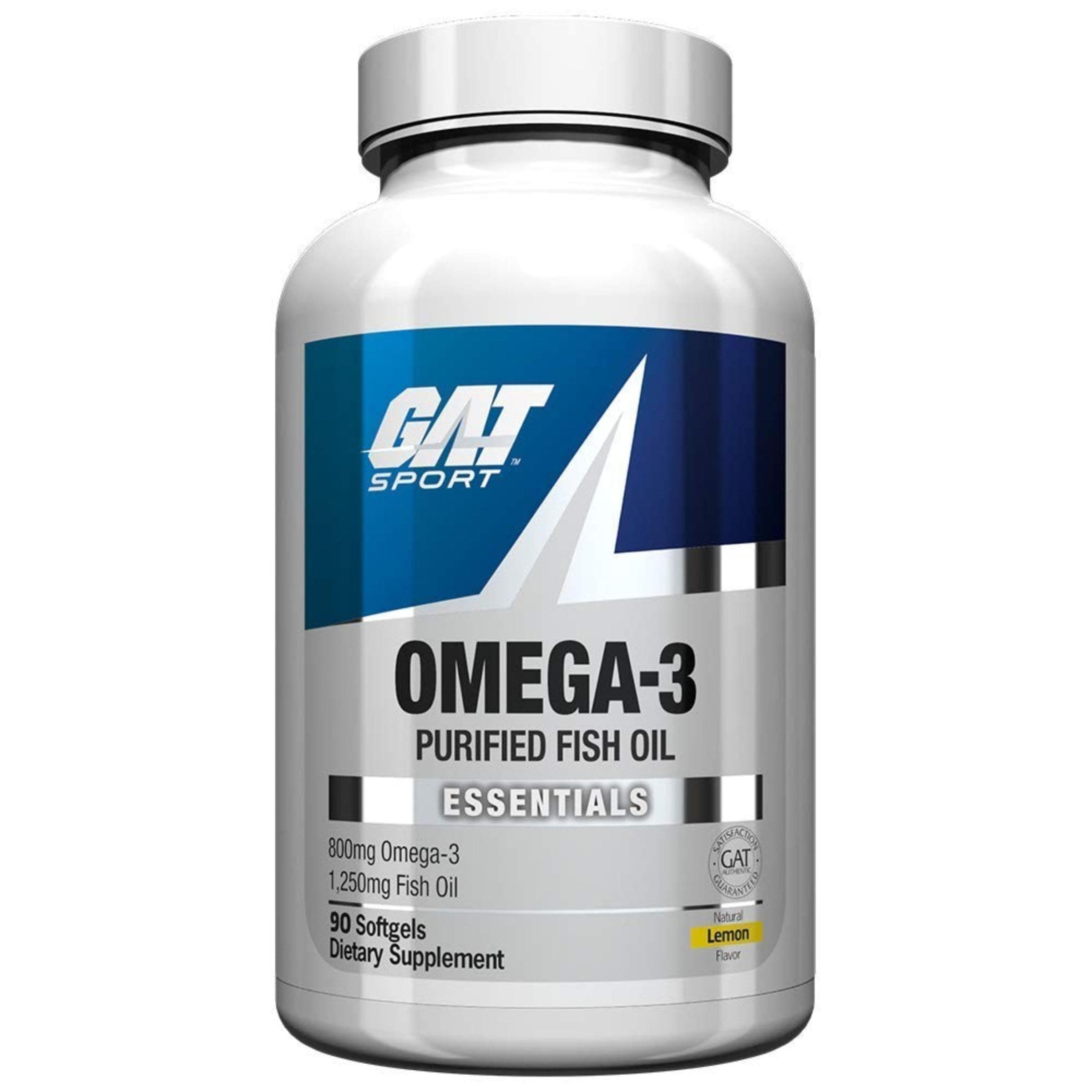 GAT Sport Essentials - Omega 3 Aceite de Pescado Purificado - 90 Softgels - 90 Porciones - 1250 mg