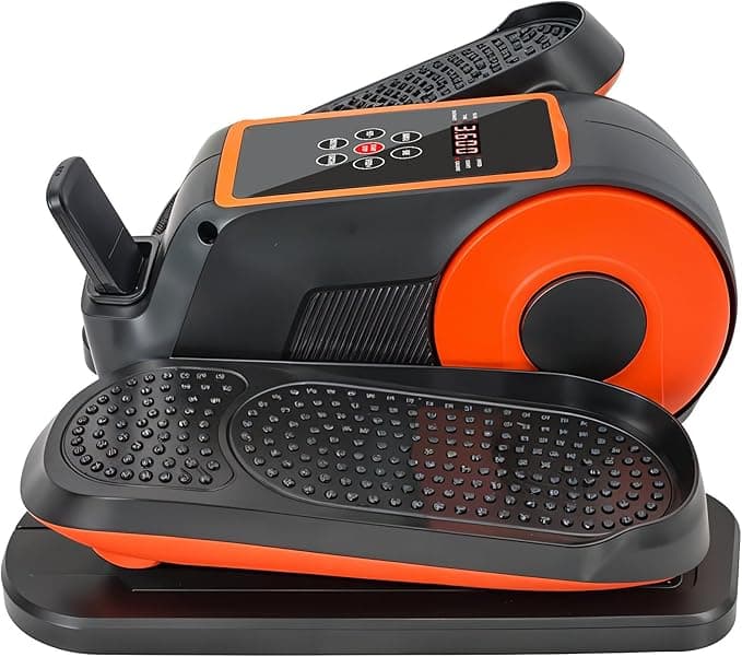 Mini Elíptica Eléctrica Moderna Para Hacer Ejercicio Sentado Color Negro Naranja